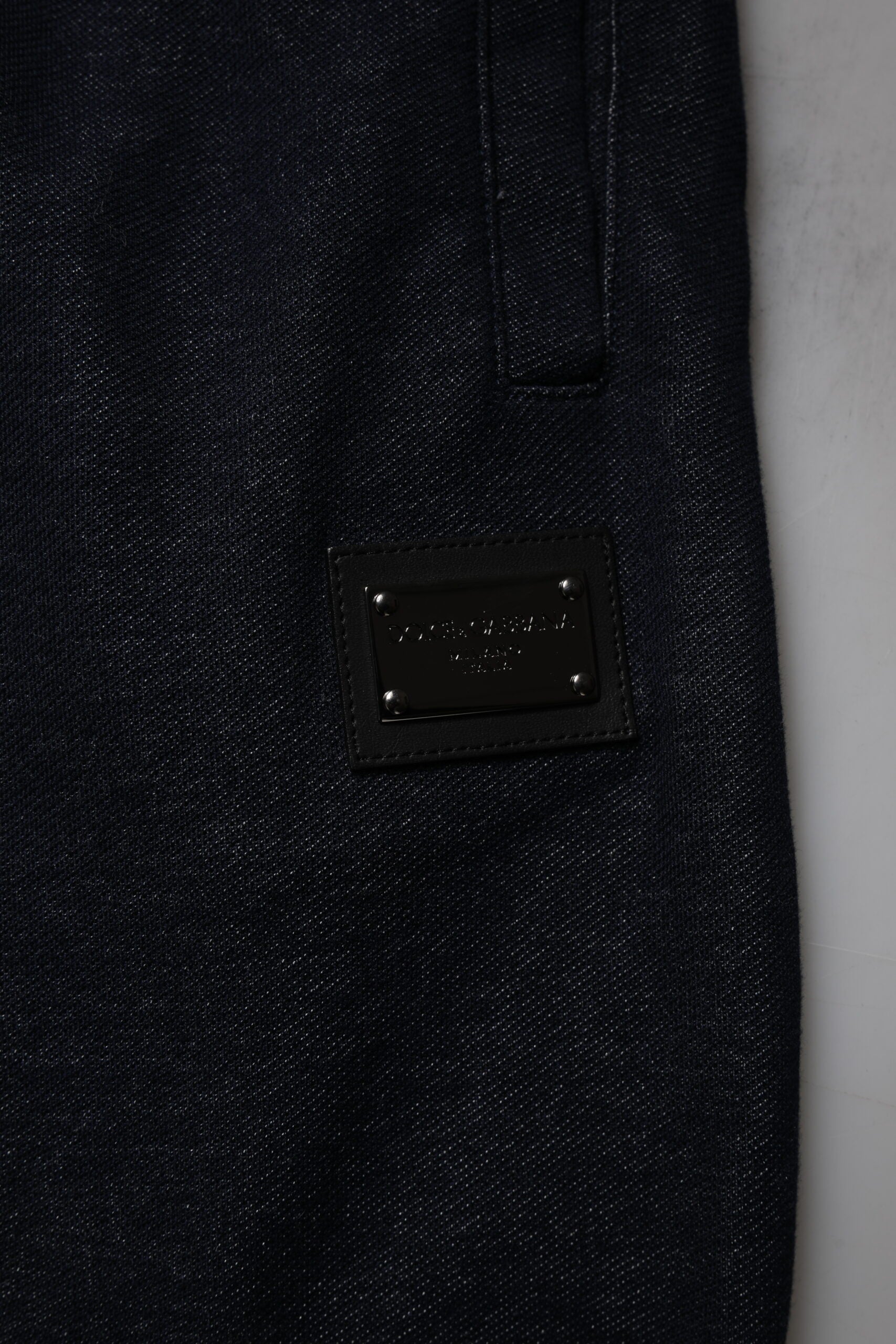 Dolce & Gabbana Schwarze Jacquard-Baumwoll-Jogger-Sweatpants Hose