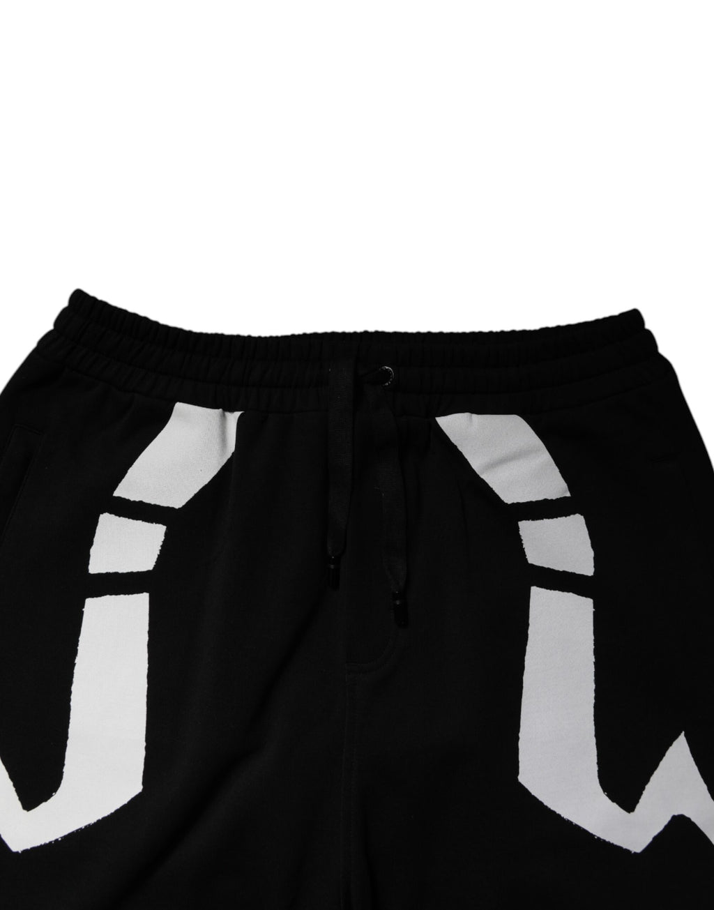 Dolce & Gabbana Schwarze Logo-Baumwoll-Jogger-Sweatpants Hose