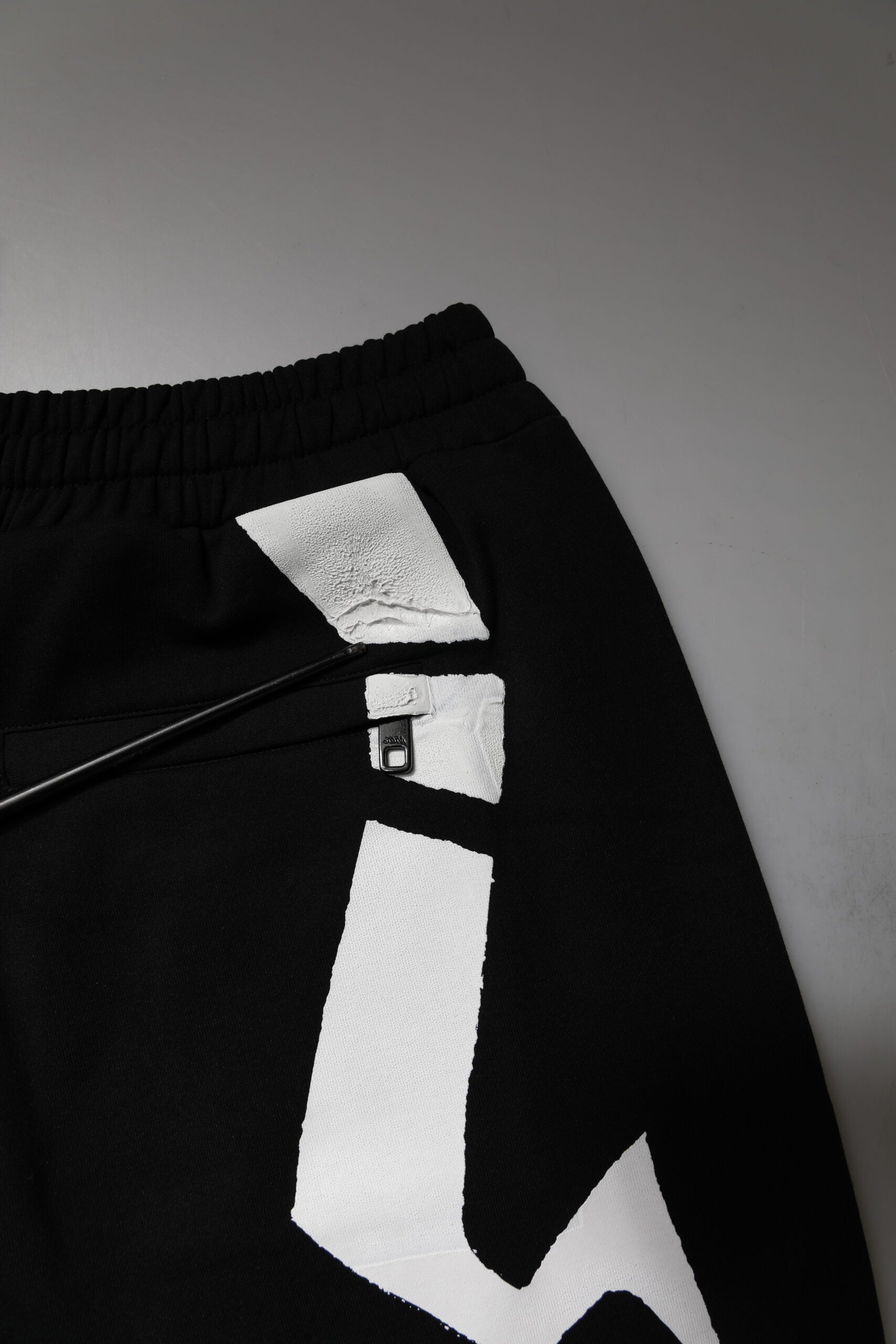 Dolce & Gabbana Schwarze Logo-Baumwoll-Jogger-Sweatpants Hose