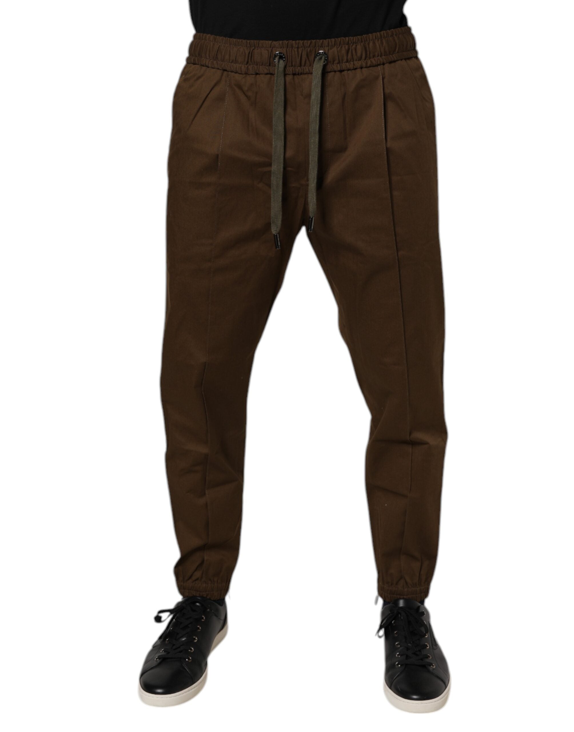 Dolce & Gabbana Braune Baumwoll-Stretch-Jogger-Sweatpants-Hose