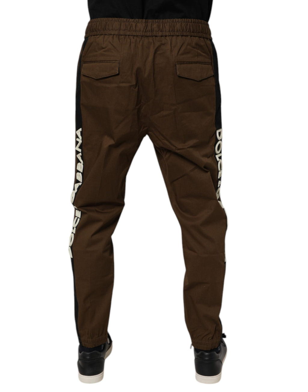 Dolce & Gabbana Braune Baumwoll-Stretch-Jogger-Sweatpants-Hose