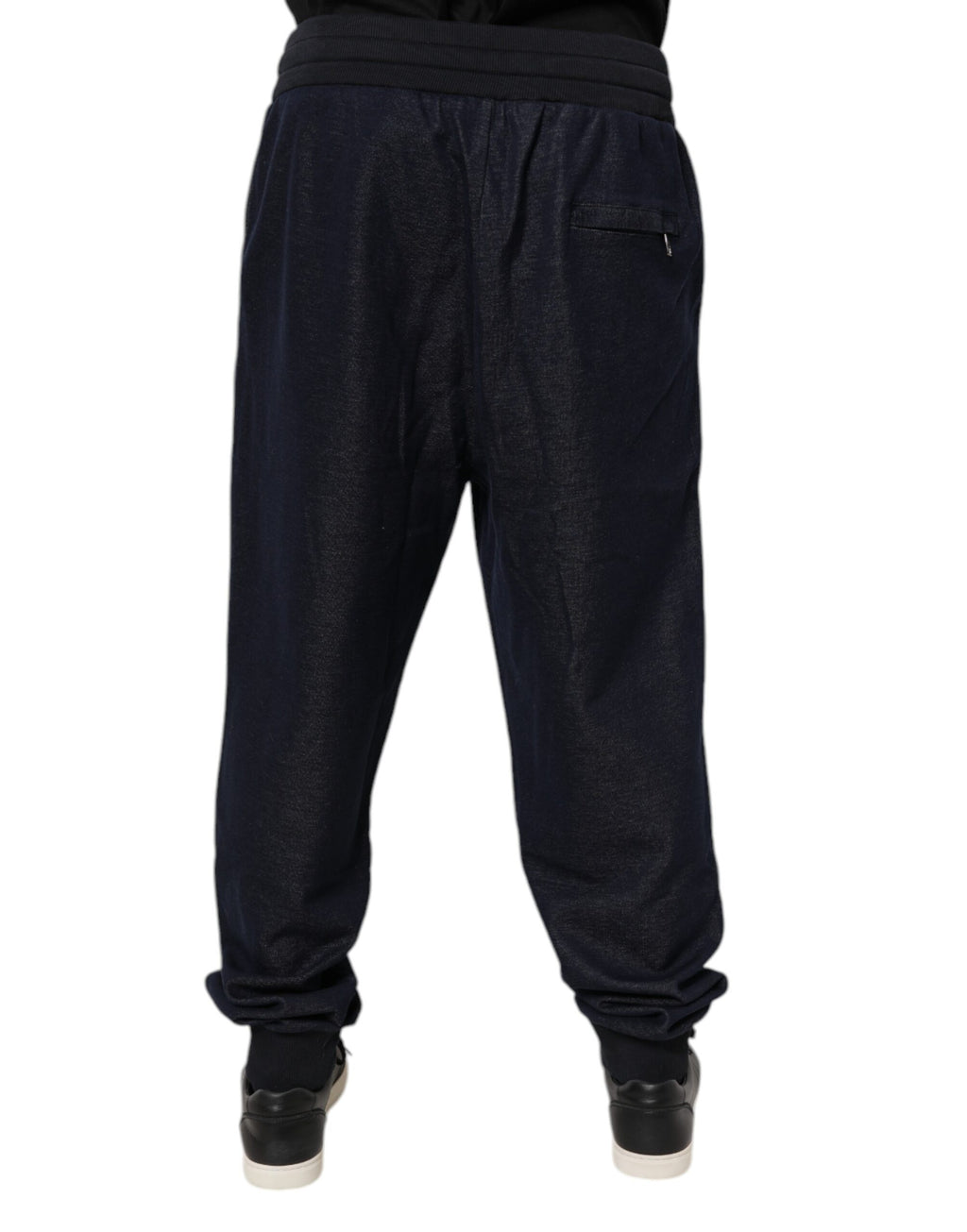 Dolce & Gabbana Schwarze Jacquard-Jogger Herren Sweathose Hose