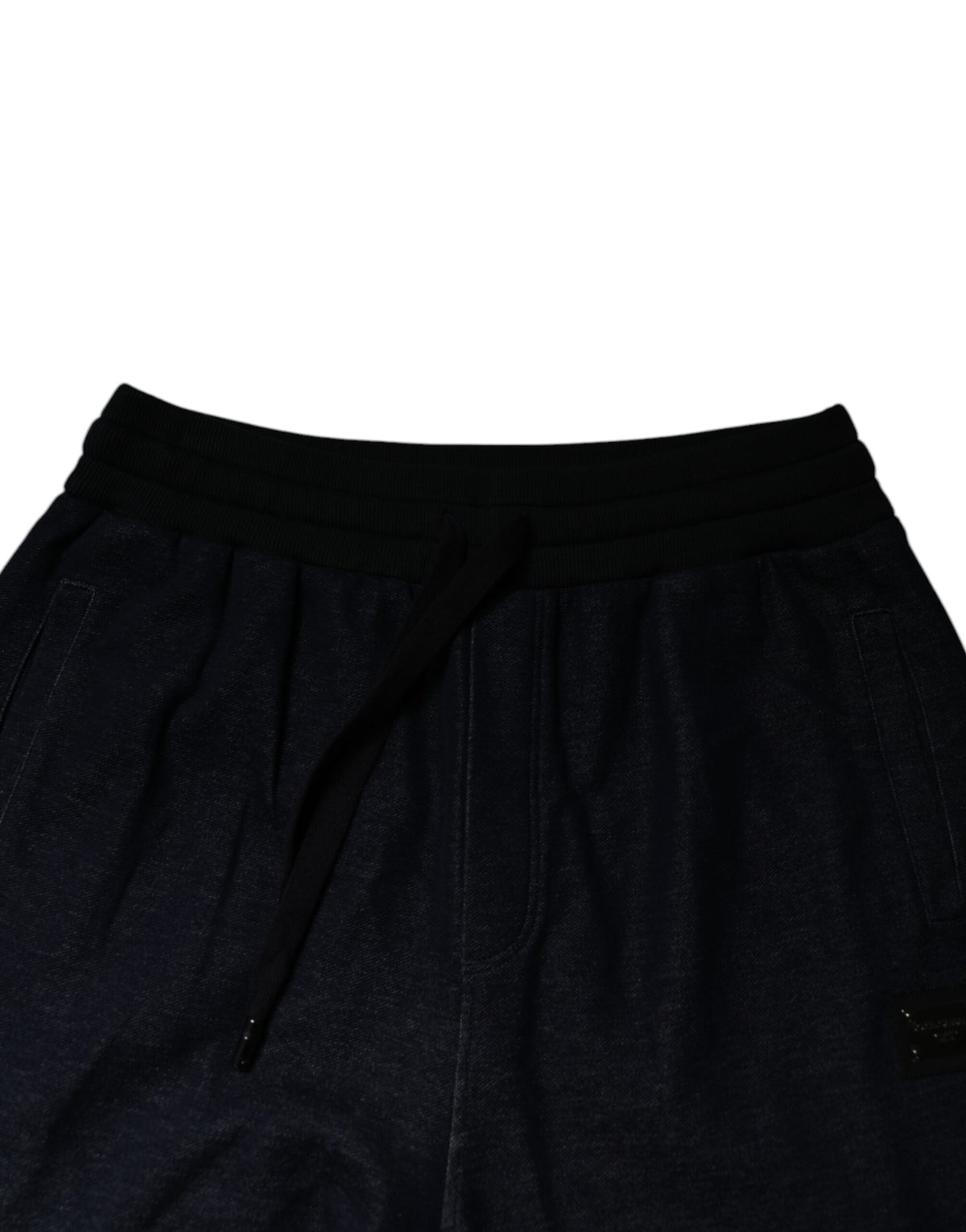 Dolce & Gabbana Schwarze Jacquard-Jogger Herren Sweathose Hose