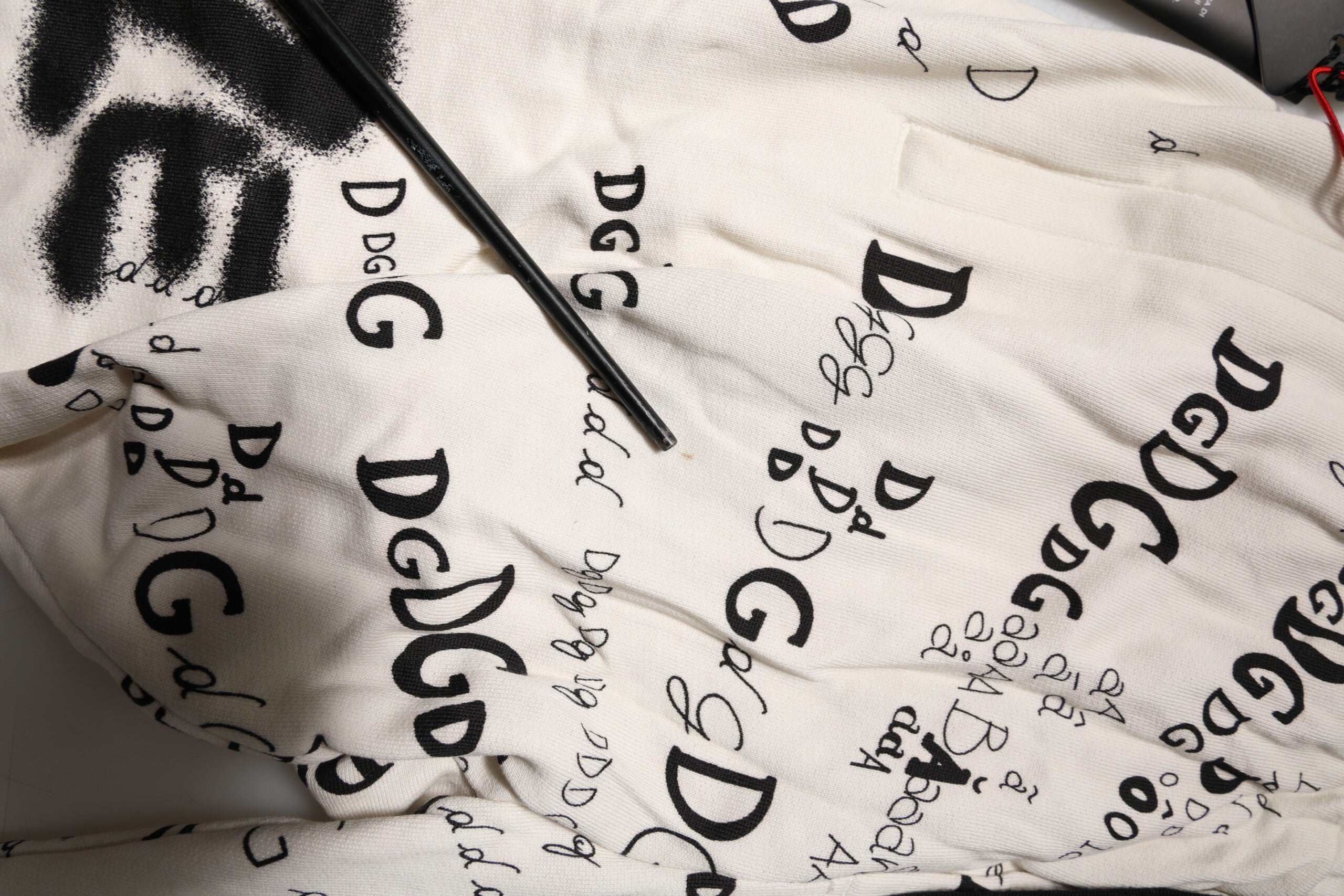 Dolce & Gabbana Weiße Logo Print Männer Skinny Sweatpants Hosen