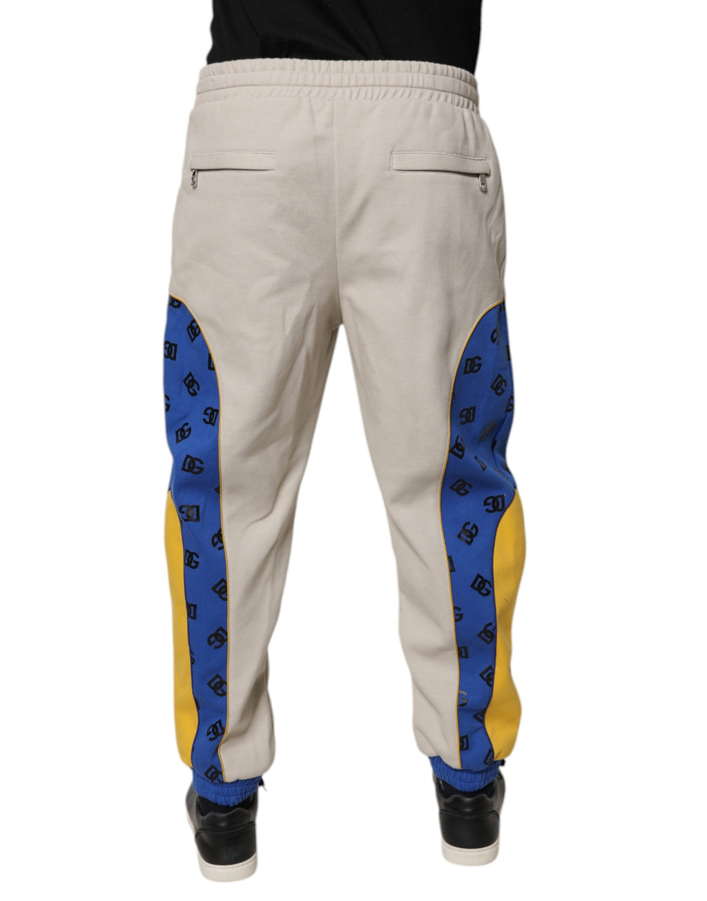 Dolce & Gabbana Multicolor Baumwolle DG Jogger Sweatpants Hosen