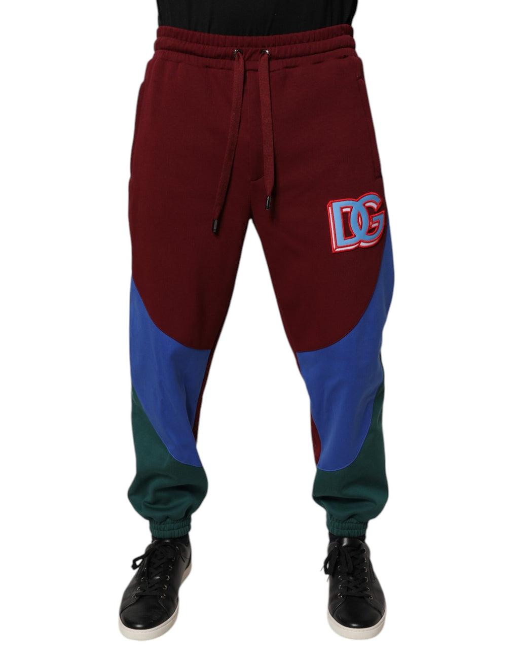 Dolce & Gabbana Multicolor Baumwolle Männer Jogger Sweatpants Hosen