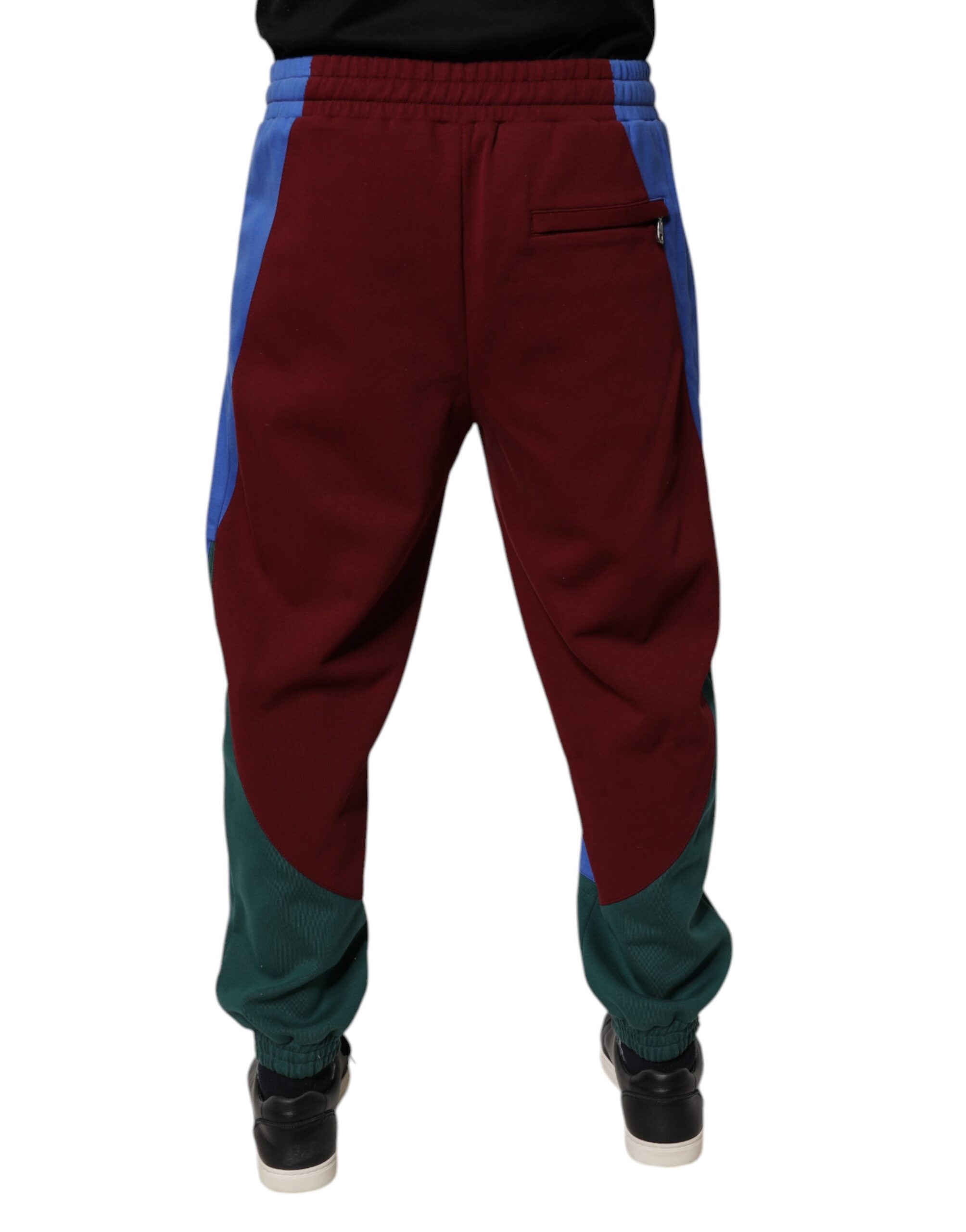 Dolce & Gabbana Multicolor Baumwolle Männer Jogger Sweatpants Hosen
