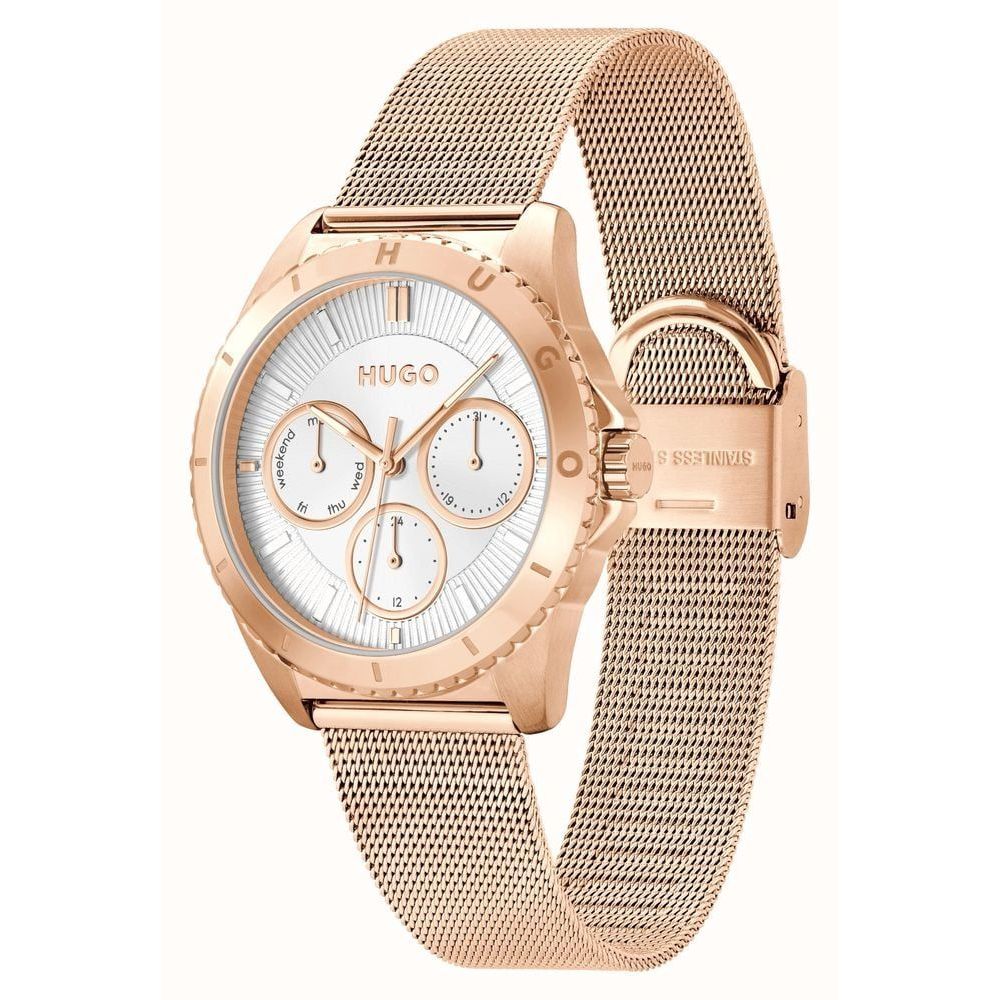 Hugo Boss Gold-Edelstahl-Edelstahl-Uhr