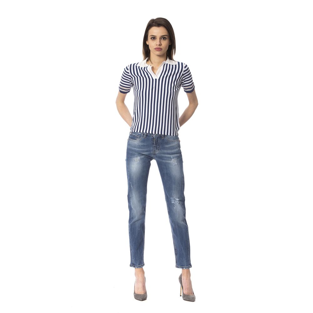 Frankie Morello Blau Andere Fasern Frauen Jeans
