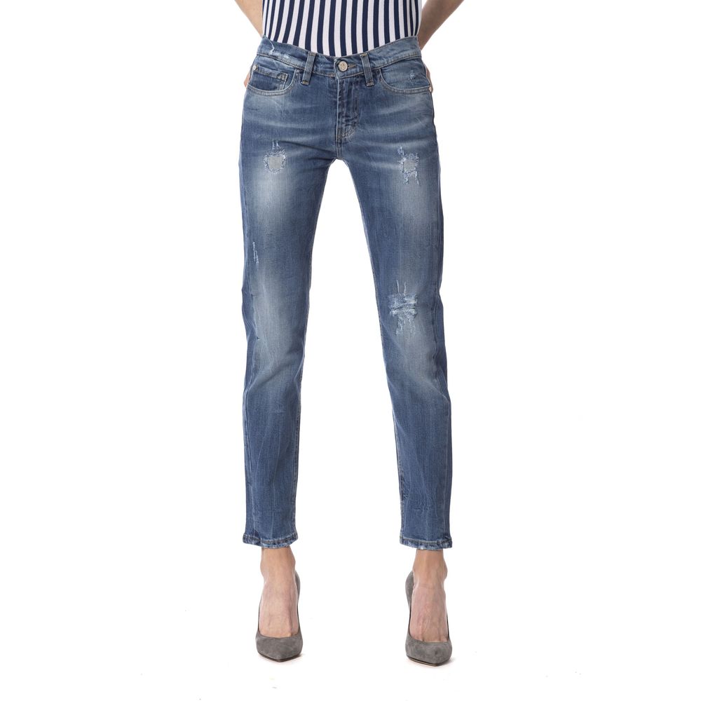 Frankie Morello Blau Andere Fasern Frauen Jeans