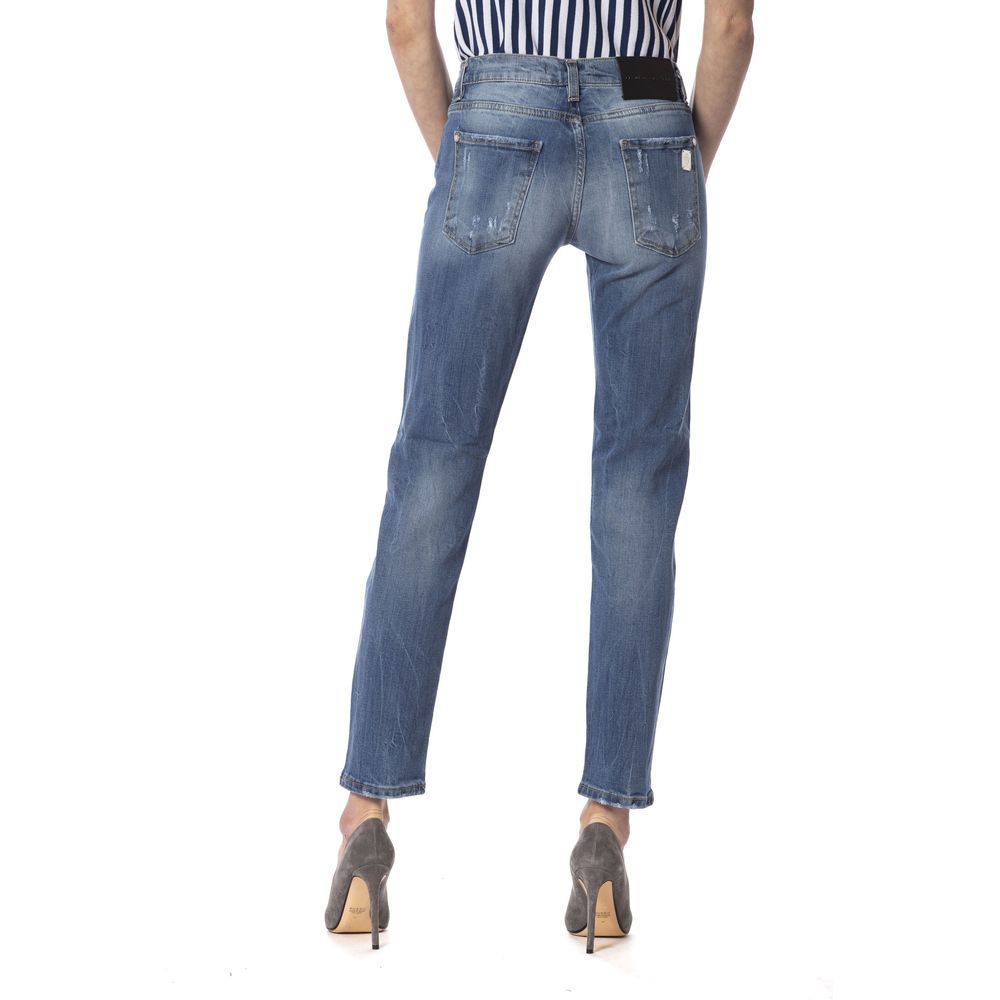 Frankie Morello Blau Andere Fasern Frauen Jeans
