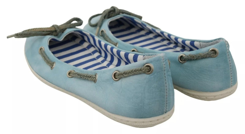 Pantofola D'Oro Himmelblau Wildleder Spitze Schleife Loafers Ballett Wohnung Schuhe