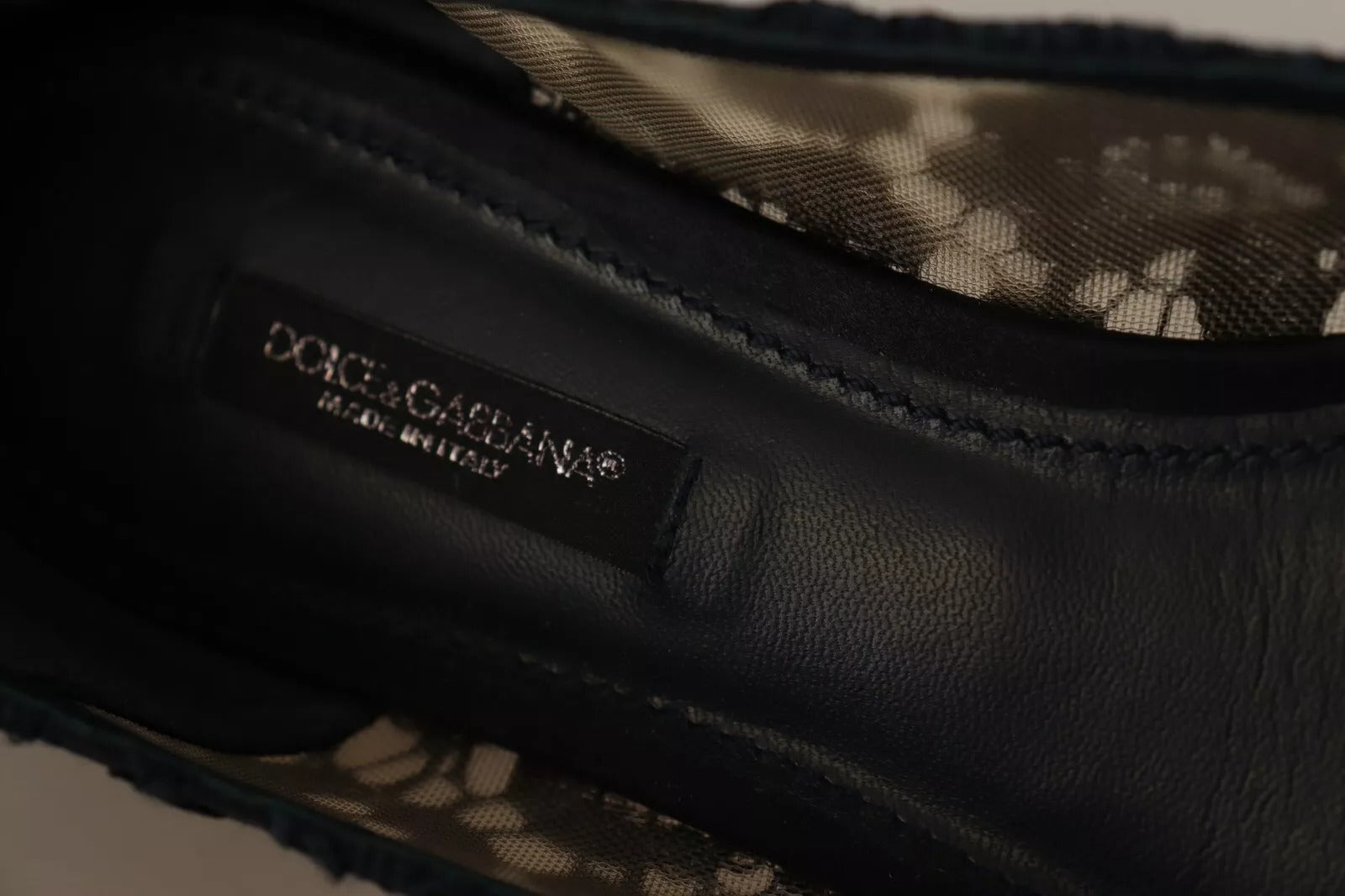 Dolce & Gabbana Blau Kristall Loafer Spitze Ballett Flats Schuhe