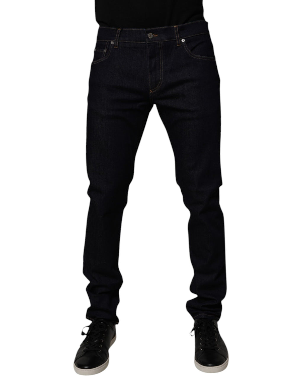 Dolce & Gabbana Schwarze Cotton Stretch Herren Skinny Denim Jeans