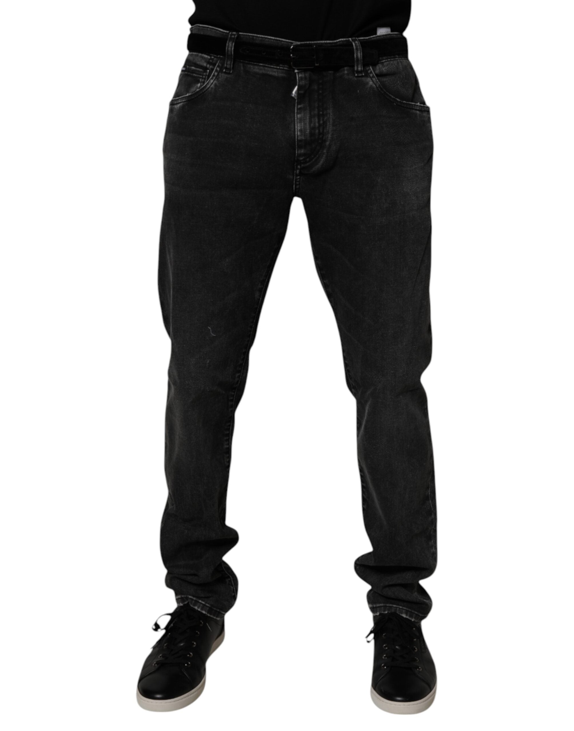 Dolce & Gabbana Black Cotton Stretch Men Skinny Denim Jeans