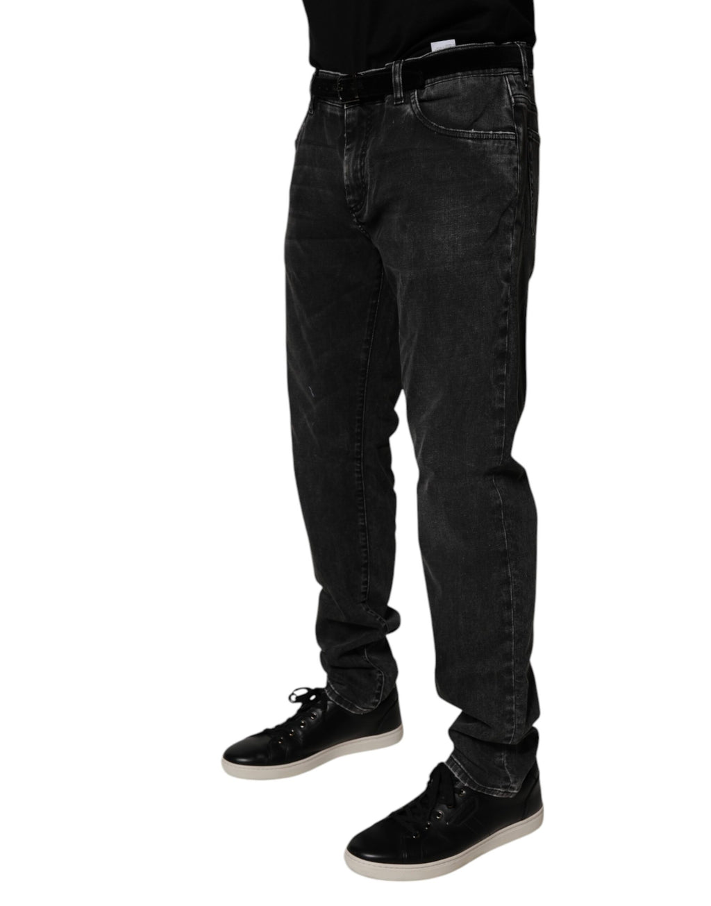 Dolce & Gabbana Schwarze Cotton Stretch Herren Skinny Denim Jeans