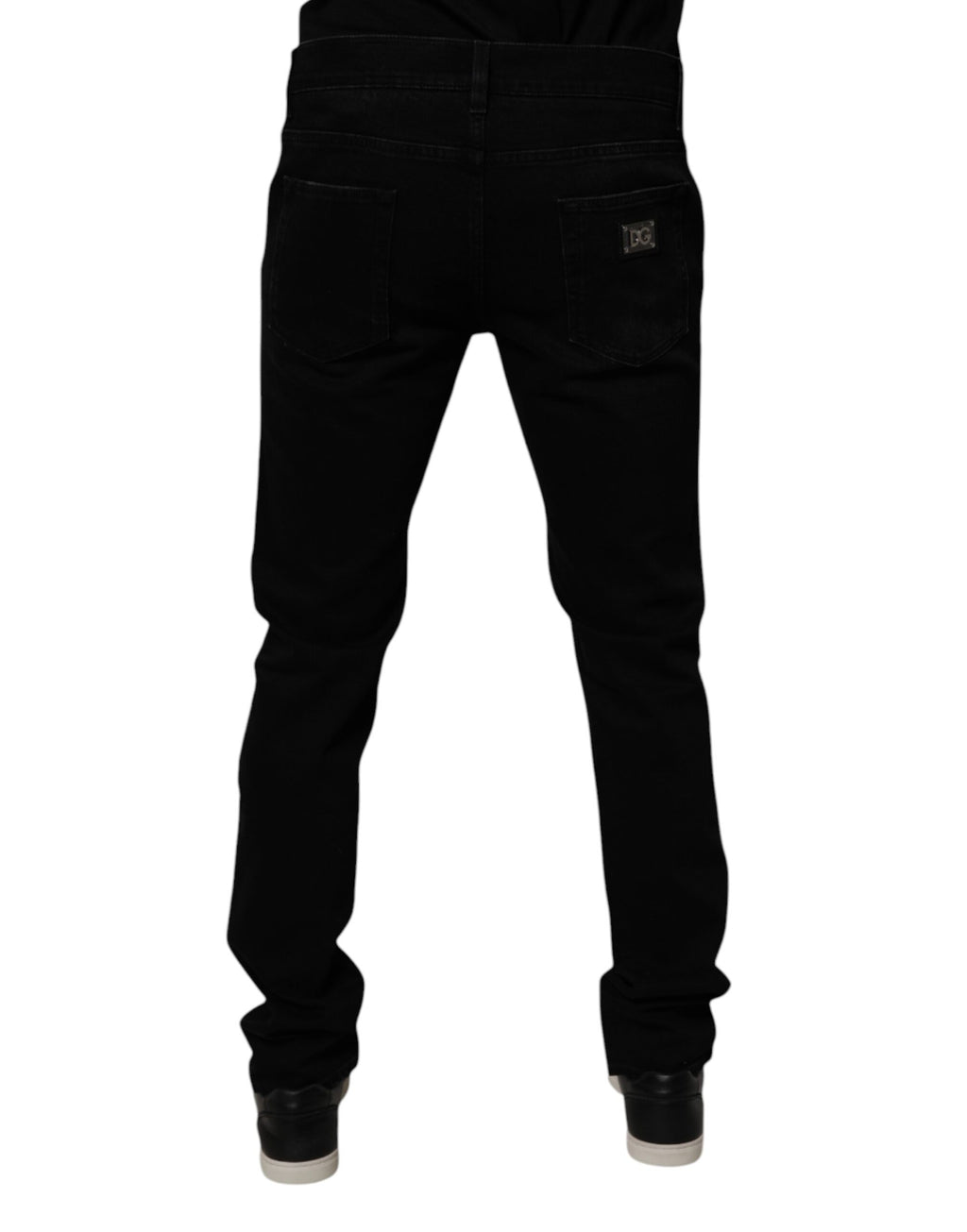 Dolce & Gabbana Schwarze zerfledderte Baumwoll-Skinny-Jeans für Männer aus Denim