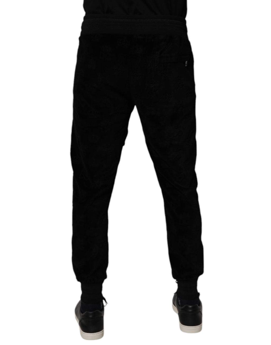 Dolce & Gabbana Schwarze Baumwoll-Jogger Herren-Sweatpants Hosen