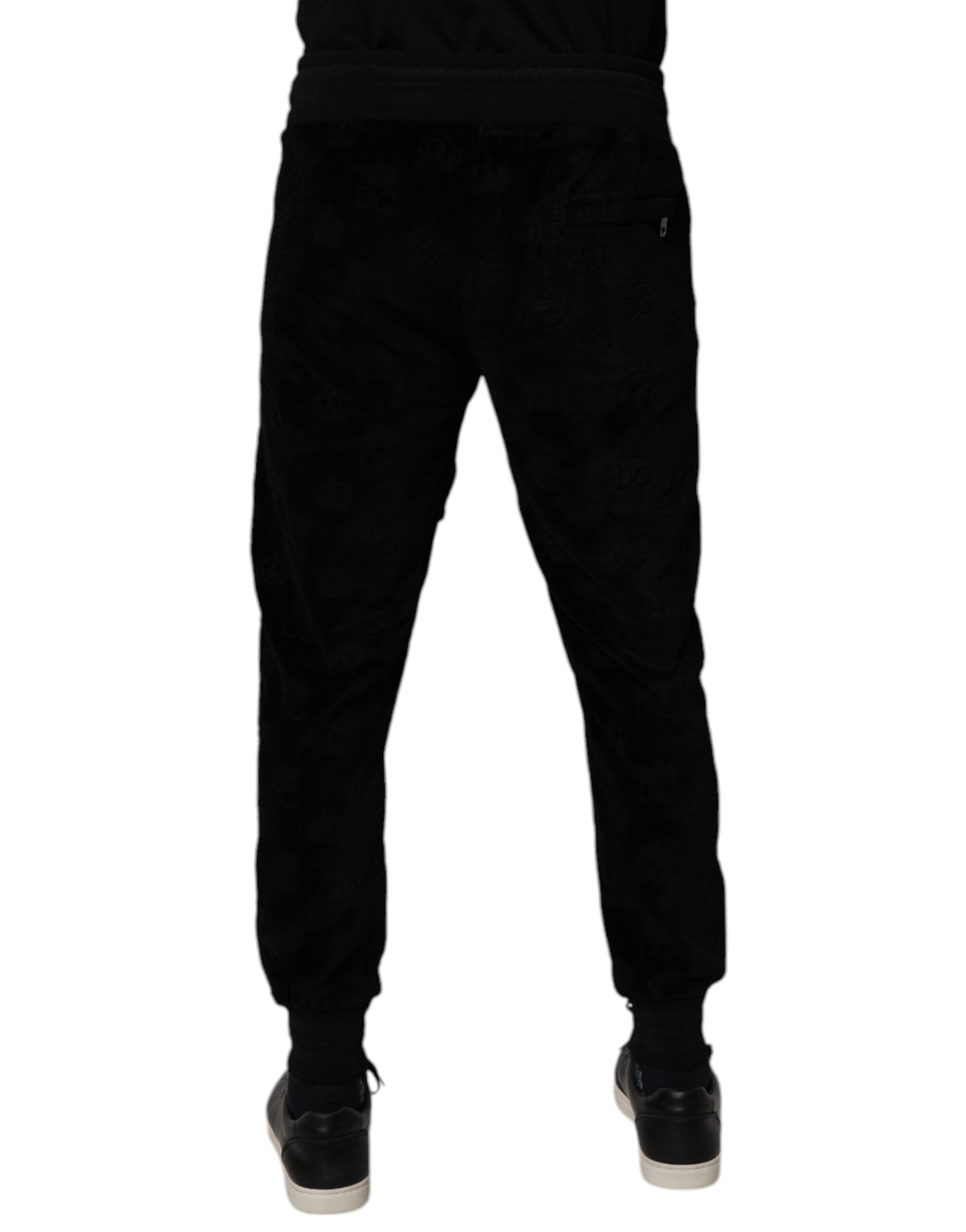 Dolce & Gabbana Schwarze Baumwoll-Jogger Herren-Sweatpants Hosen