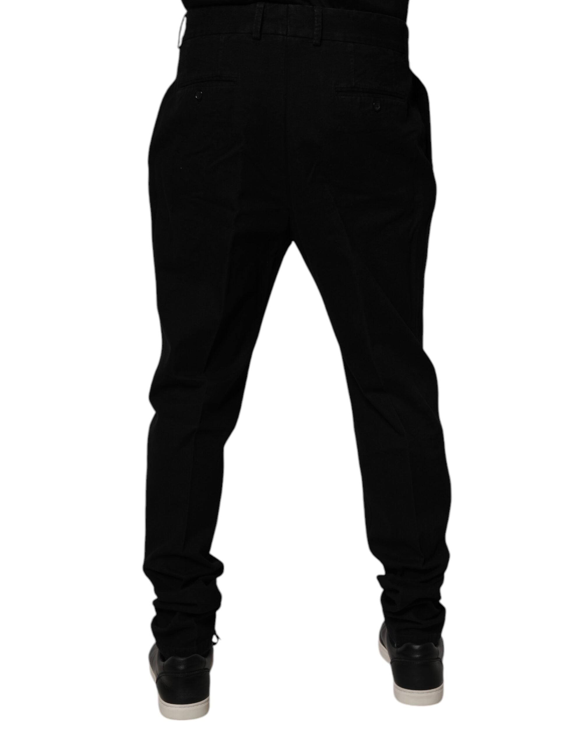 Dolce & Gabbana Schwarze Baumwoll-Stretch-Skinny-Hose