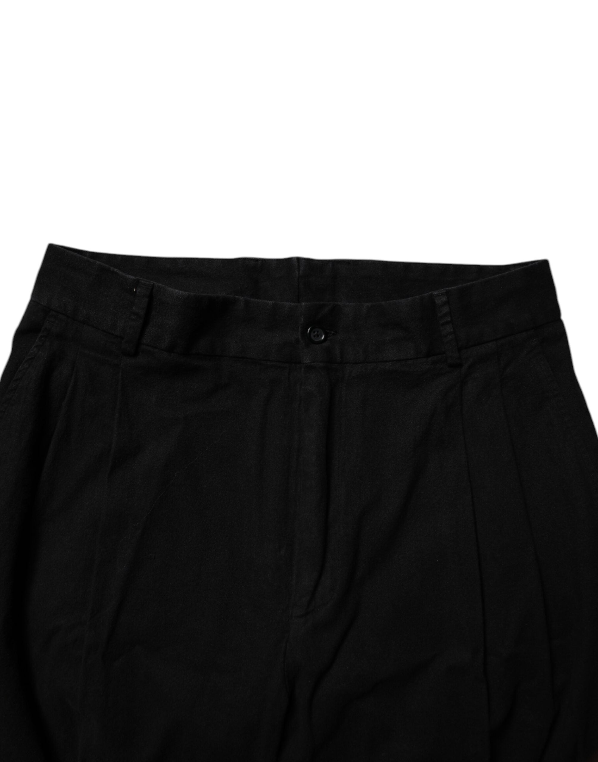 Dolce & Gabbana Schwarze Baumwoll-Stretch-Skinny-Hose