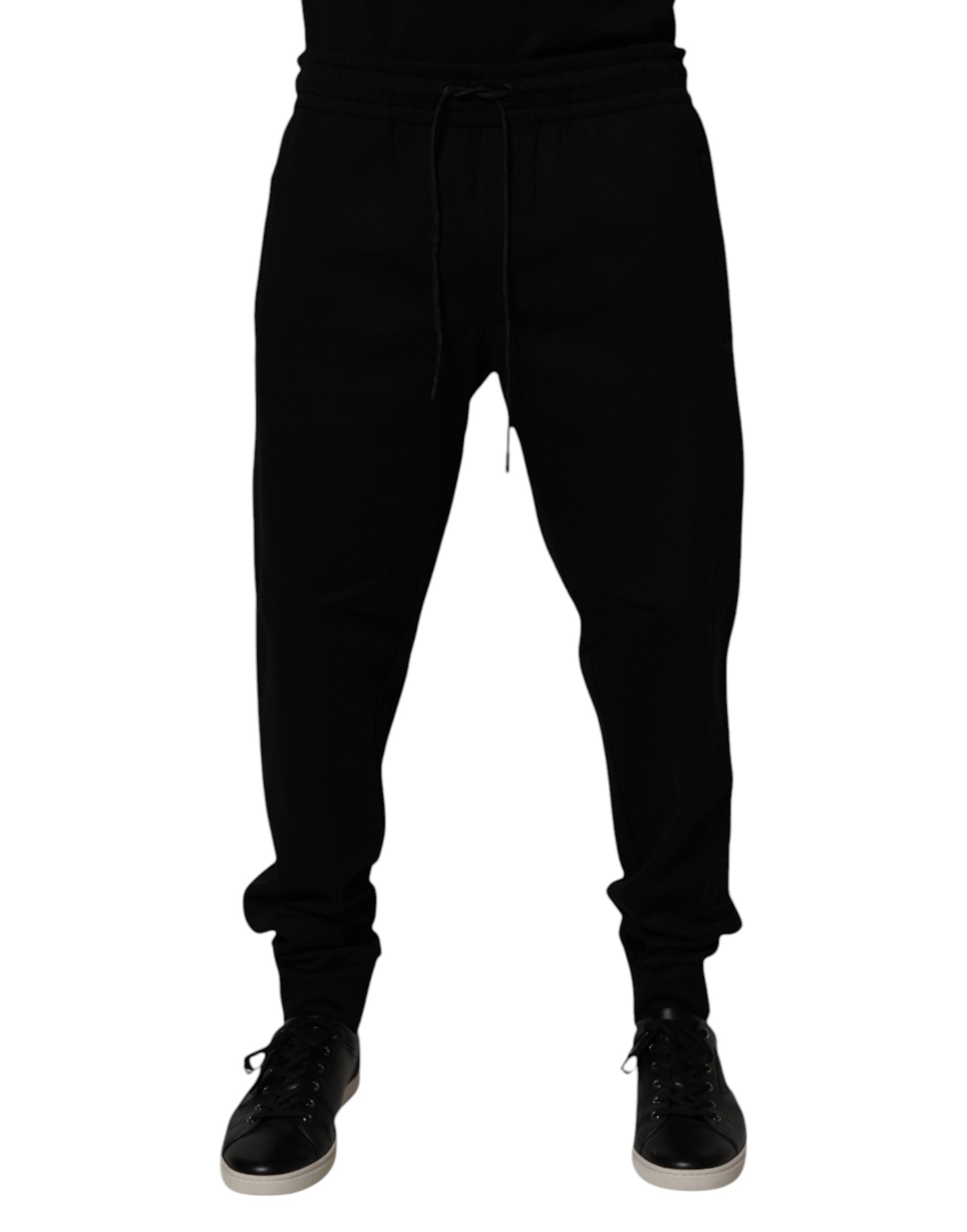 Dolce & Gabbana Schwarze Jogger-Sweatpants aus Baumwollmischung