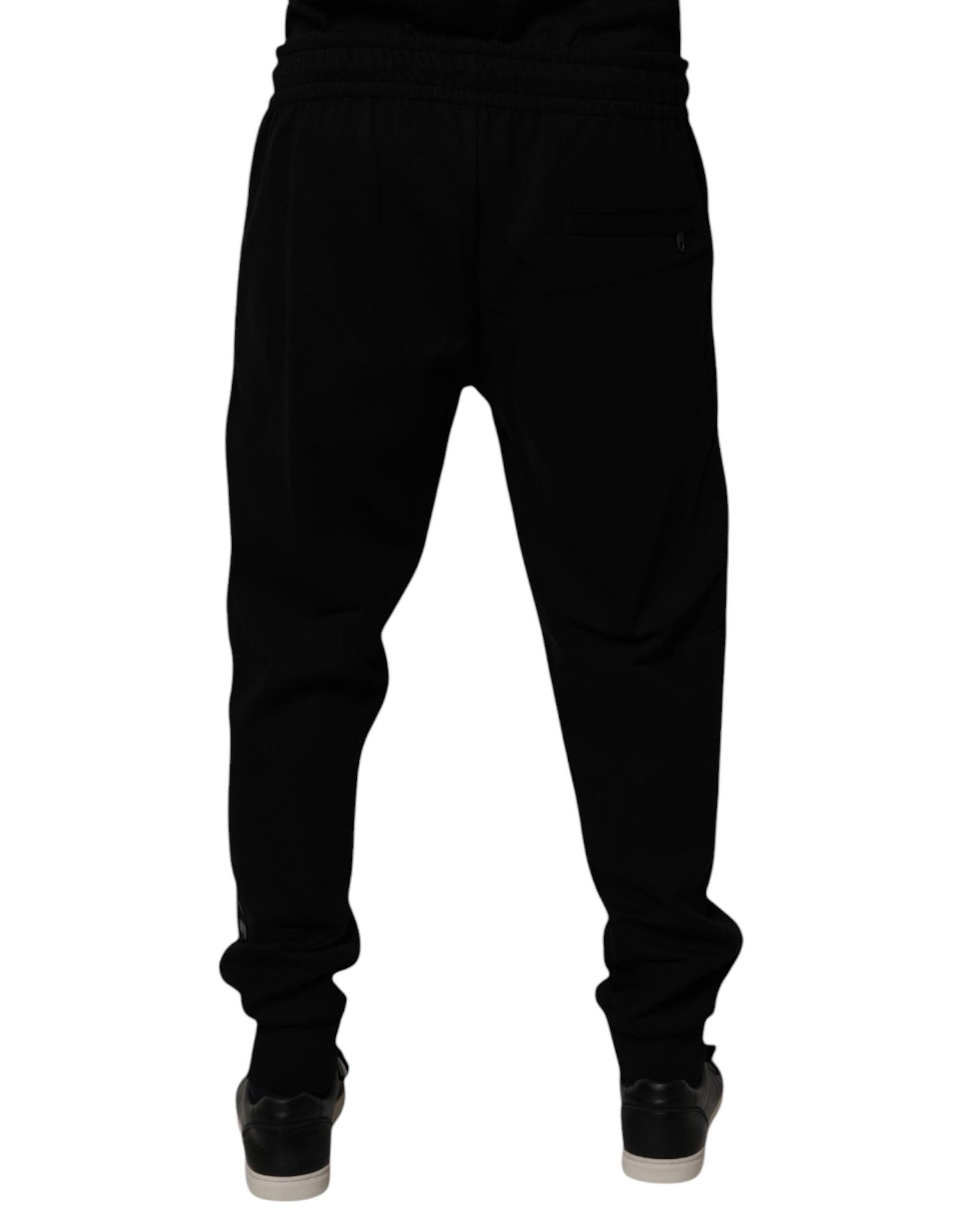 Dolce & Gabbana Schwarze Jogger-Sweatpants aus Baumwollmischung