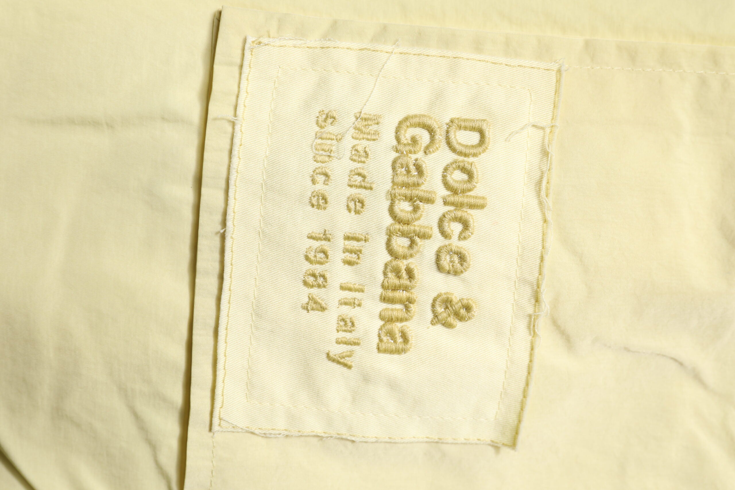 Dolce & Gabbana Gelbe Nylon Cargo Kette Männer Jogger Hose