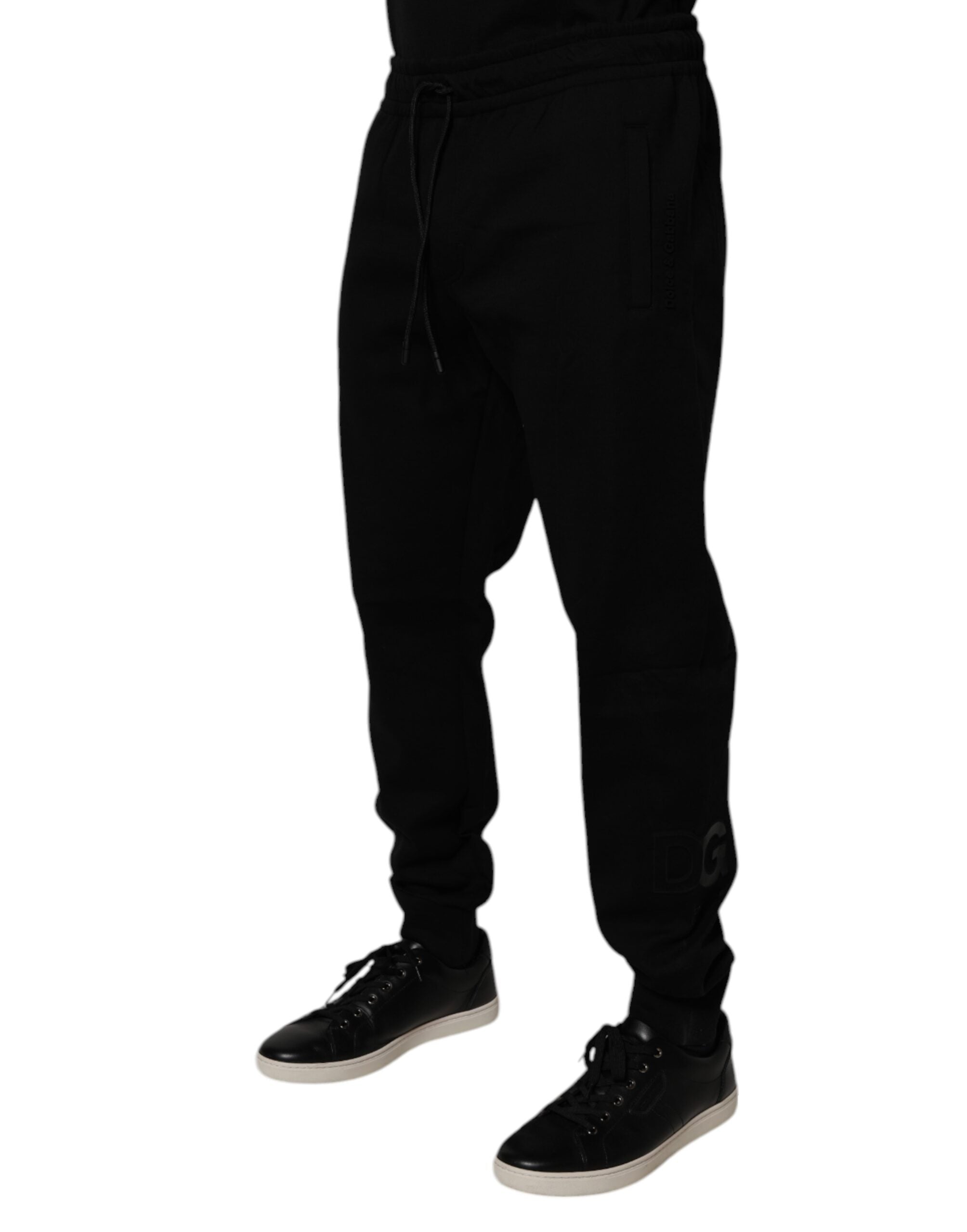 Dolce & Gabbana Schwarze Jogger-Sweatpants aus Baumwollmischung