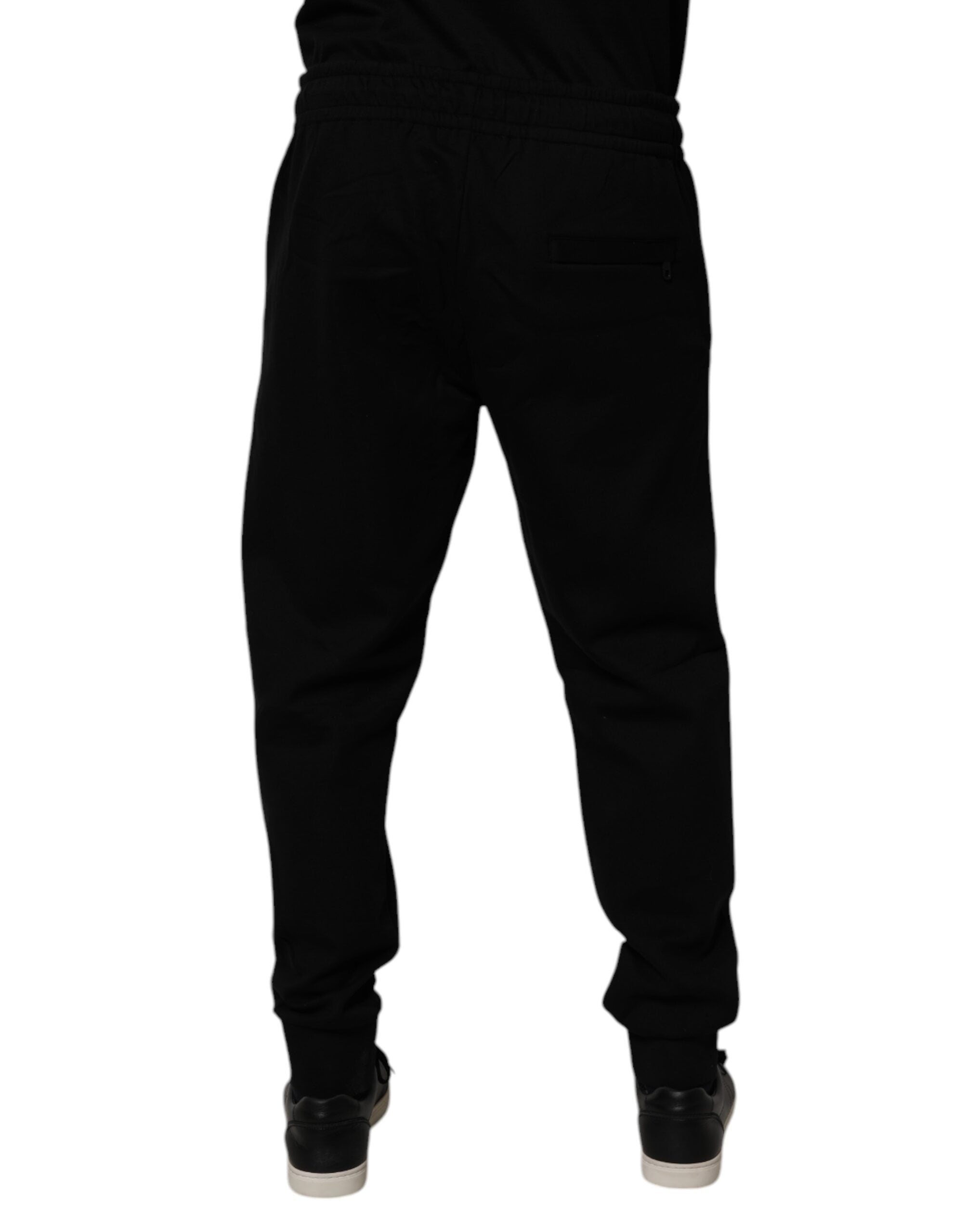 Dolce & Gabbana Schwarze Jogger-Sweatpants aus Baumwollmischung