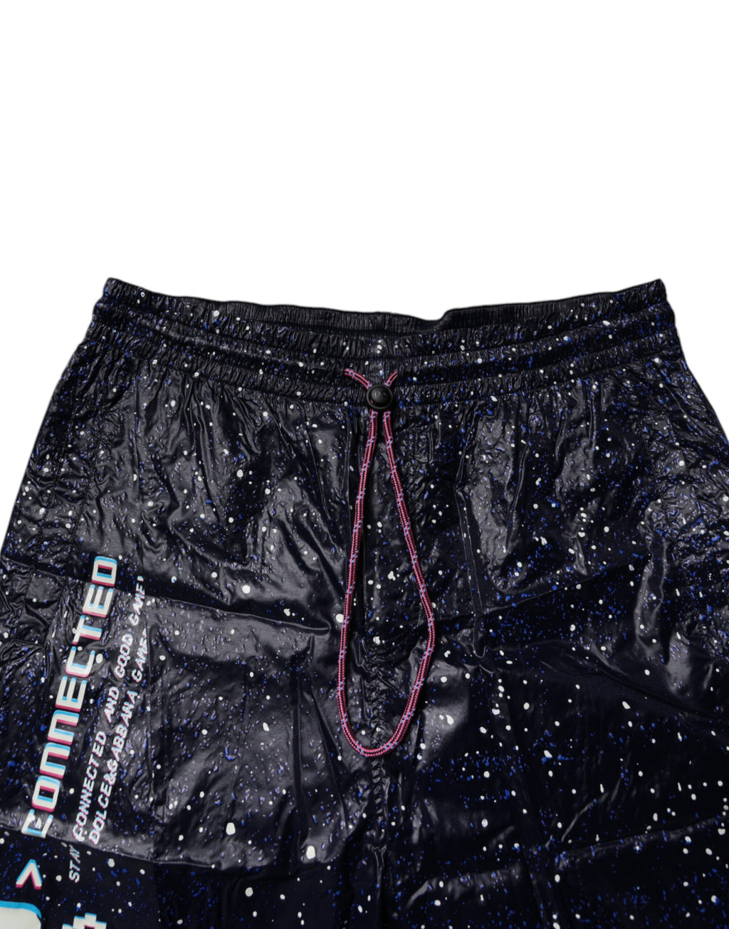 Dolce & Gabbana Dunkelblaue DG Game Print Baumwoll-Jogger-Hose