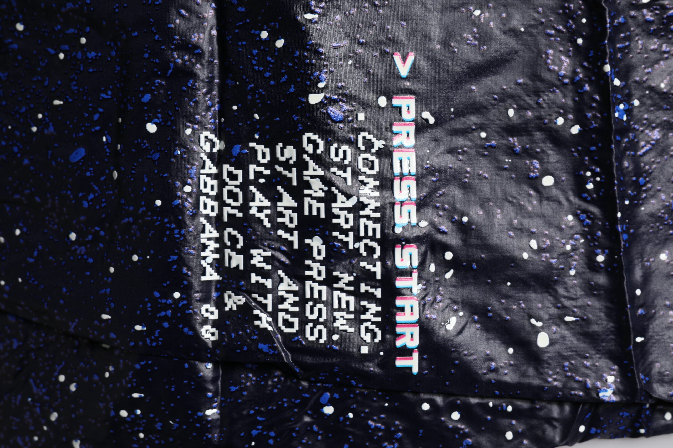 Dolce & Gabbana Dunkelblaue DG Game Print Baumwoll-Jogger-Hose