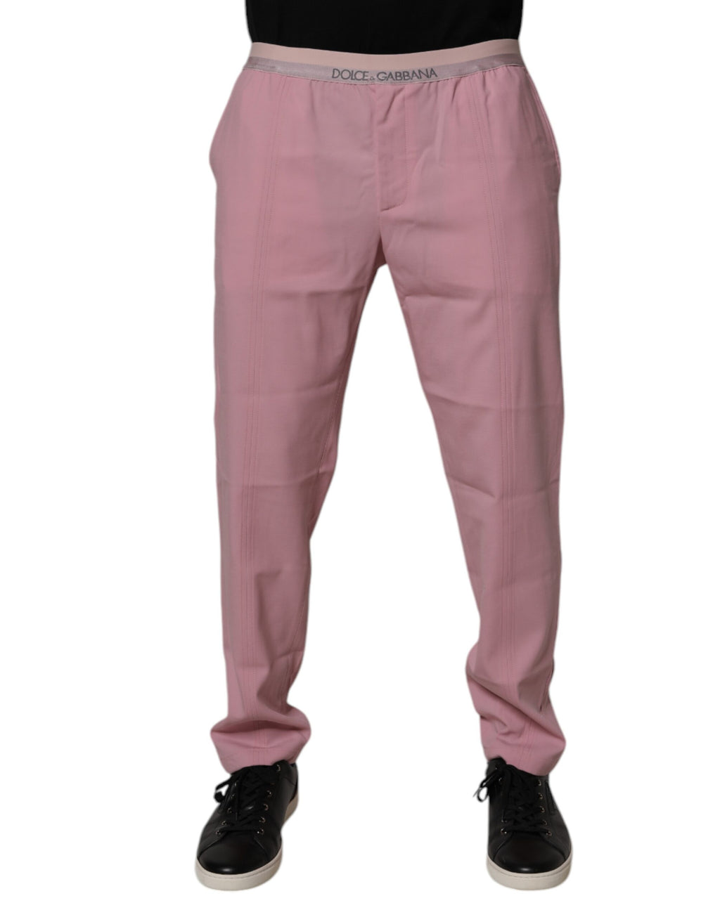 Dolce & Gabbana Rosa Baumwoll-Stretch-Chinohose