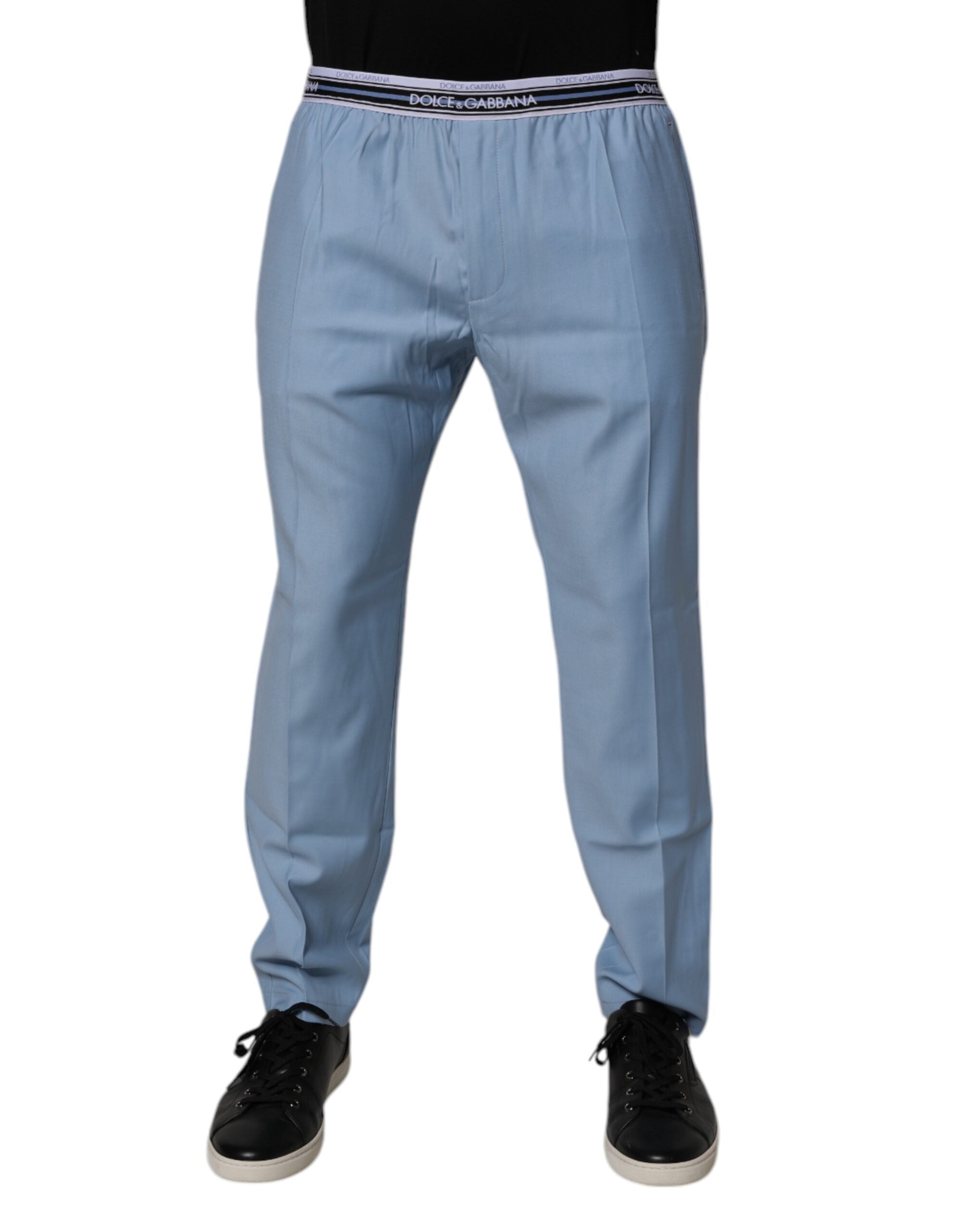 Dolce & Gabbana Blaue Baumwoll-Stretch-Chino-Hose