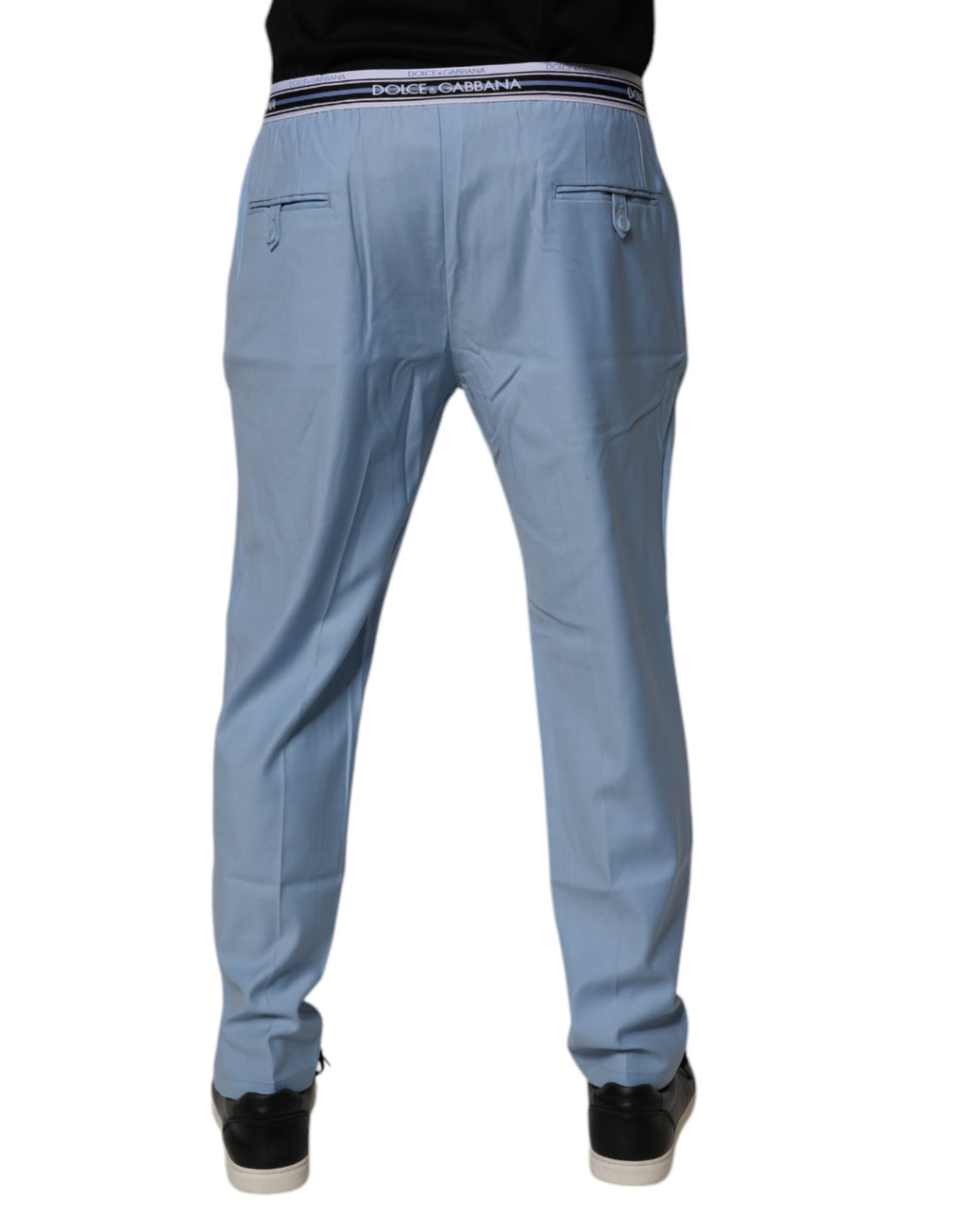 Dolce & Gabbana Blaue Baumwoll-Stretch-Chino-Hose