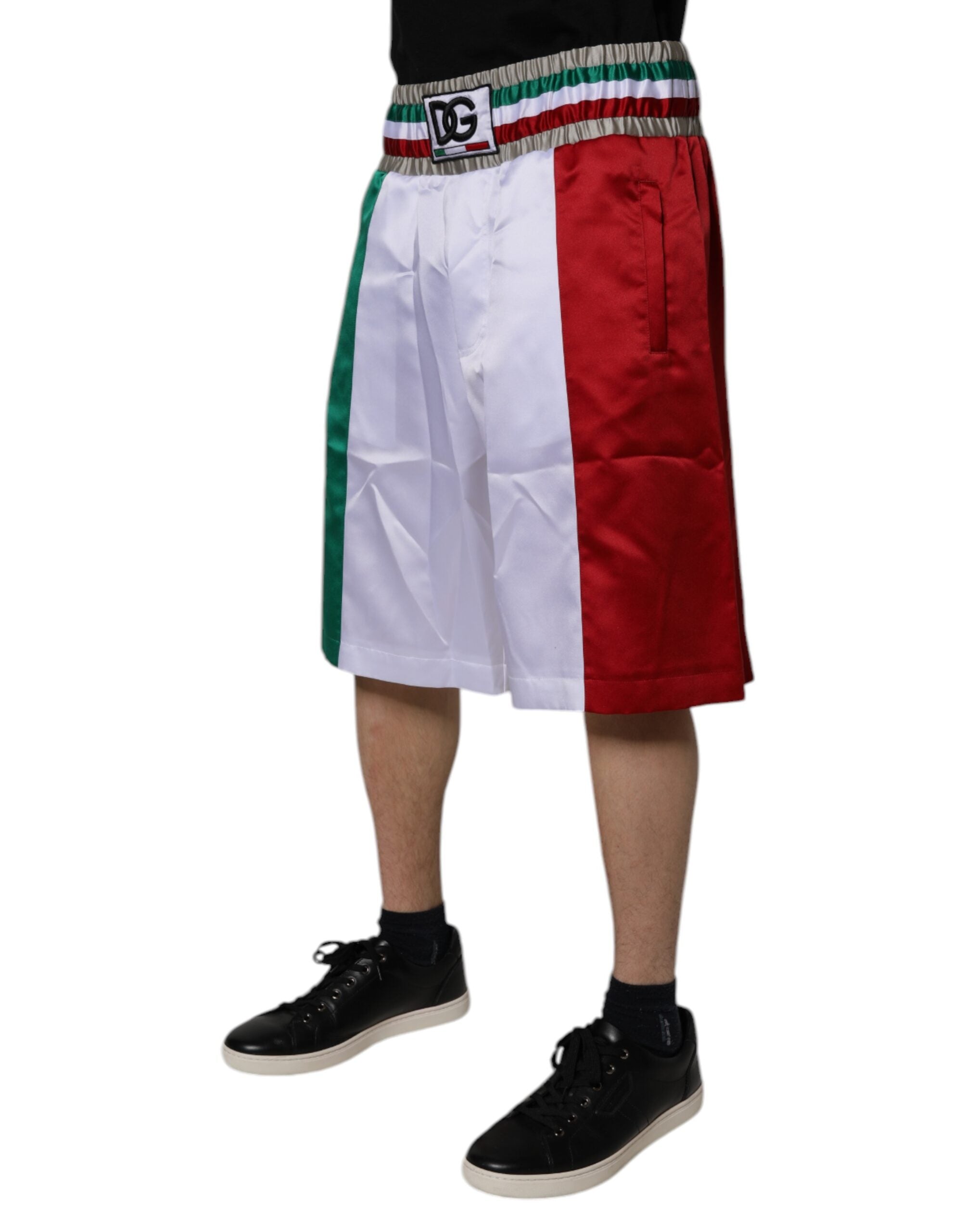 Dolce & Gabbana Multicolor Italia Polyester Bermudashorts