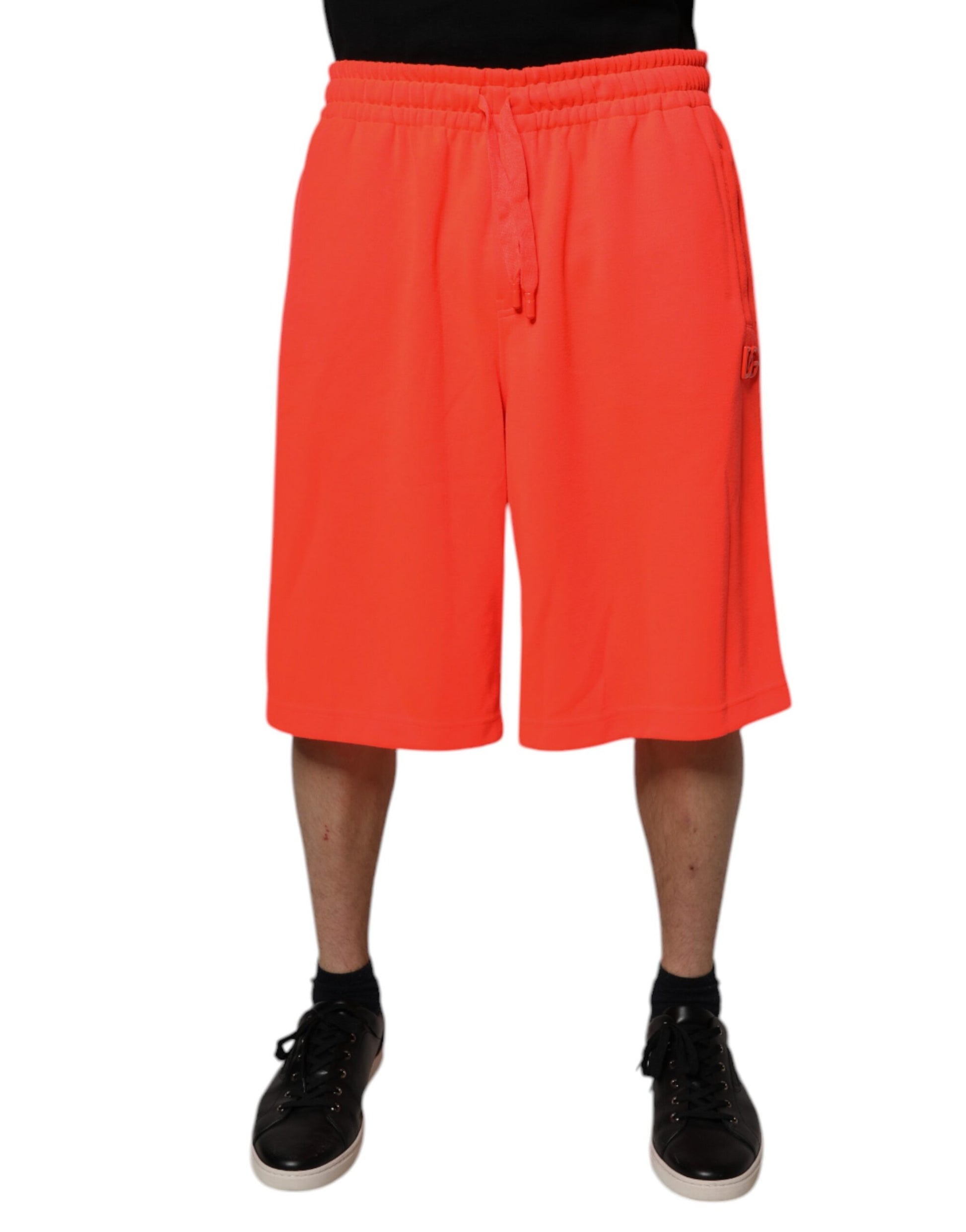 Dolce & Gabbana Rote Bermudashorts aus Polyester mit mittlerer Taille für Männer