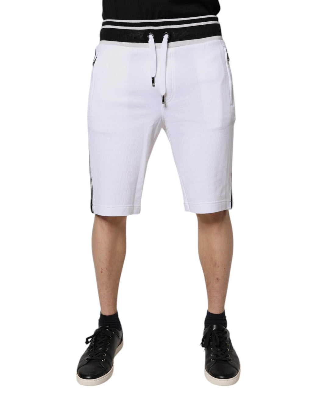 Dolce & Gabbana Weiße King Baumwolle Bermuda Sweatshorts Shorts