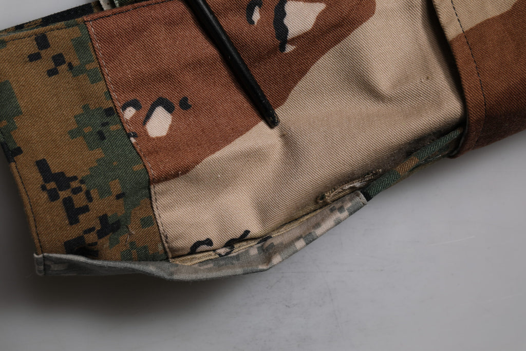 Dolce & Gabbana Grüne Cargo-Bermudashorts mit Patchwork