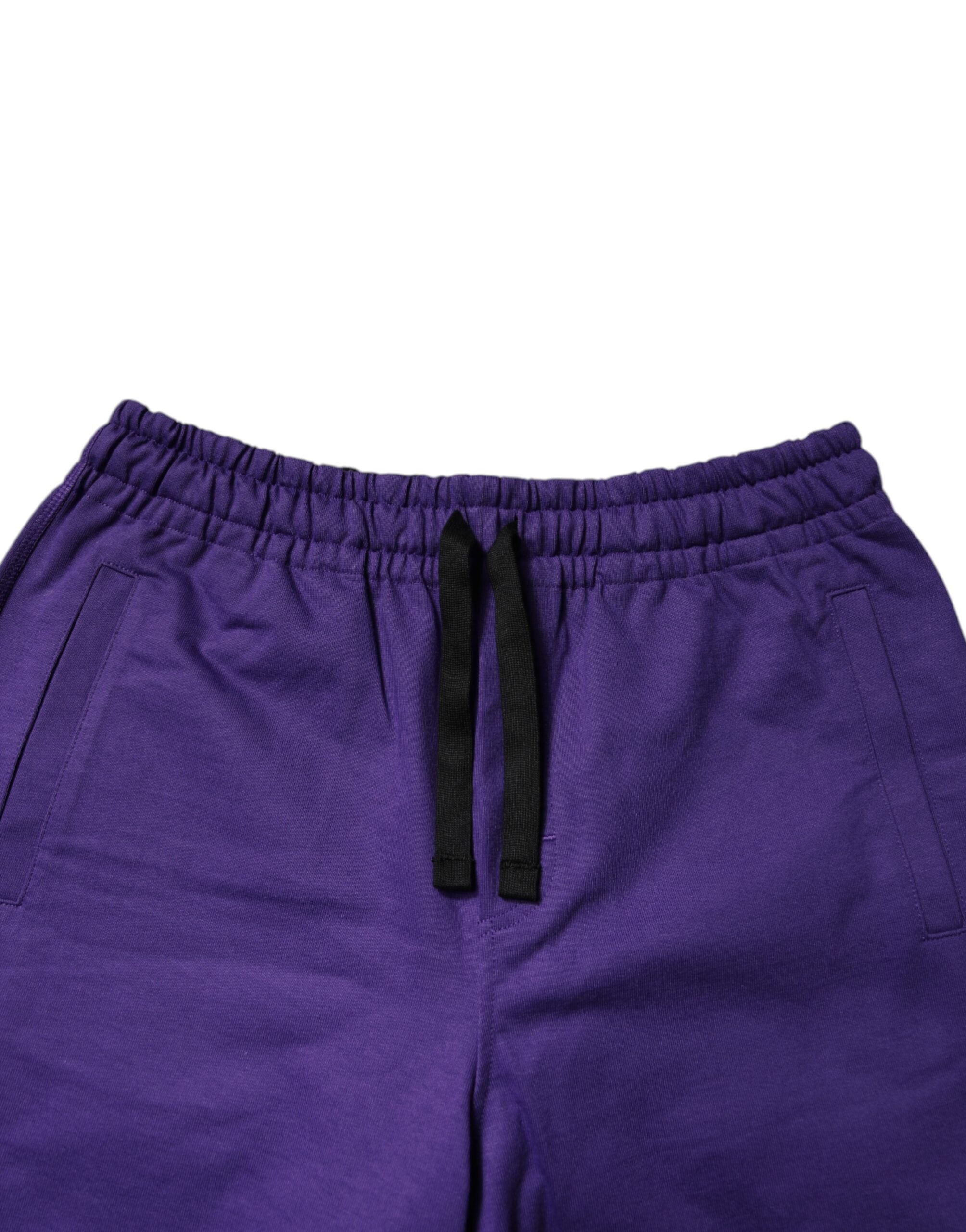 Dolce & Gabbana Lila Baumwolle Männer Bermuda Sweatshorts Shorts