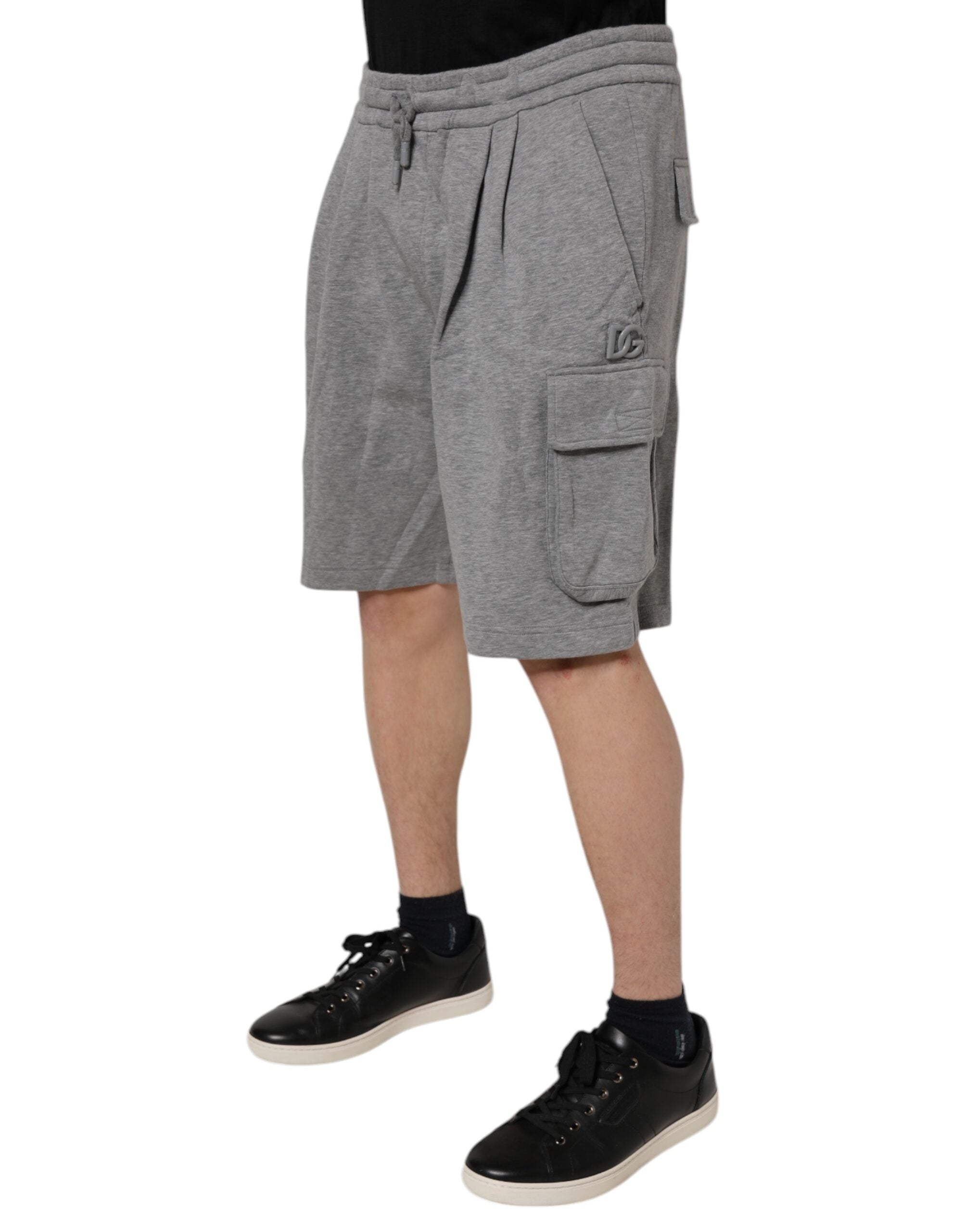 Dolce & Gabbana Graue Cargo-Bermudas aus Baumwolle Sweatshorts Shorts