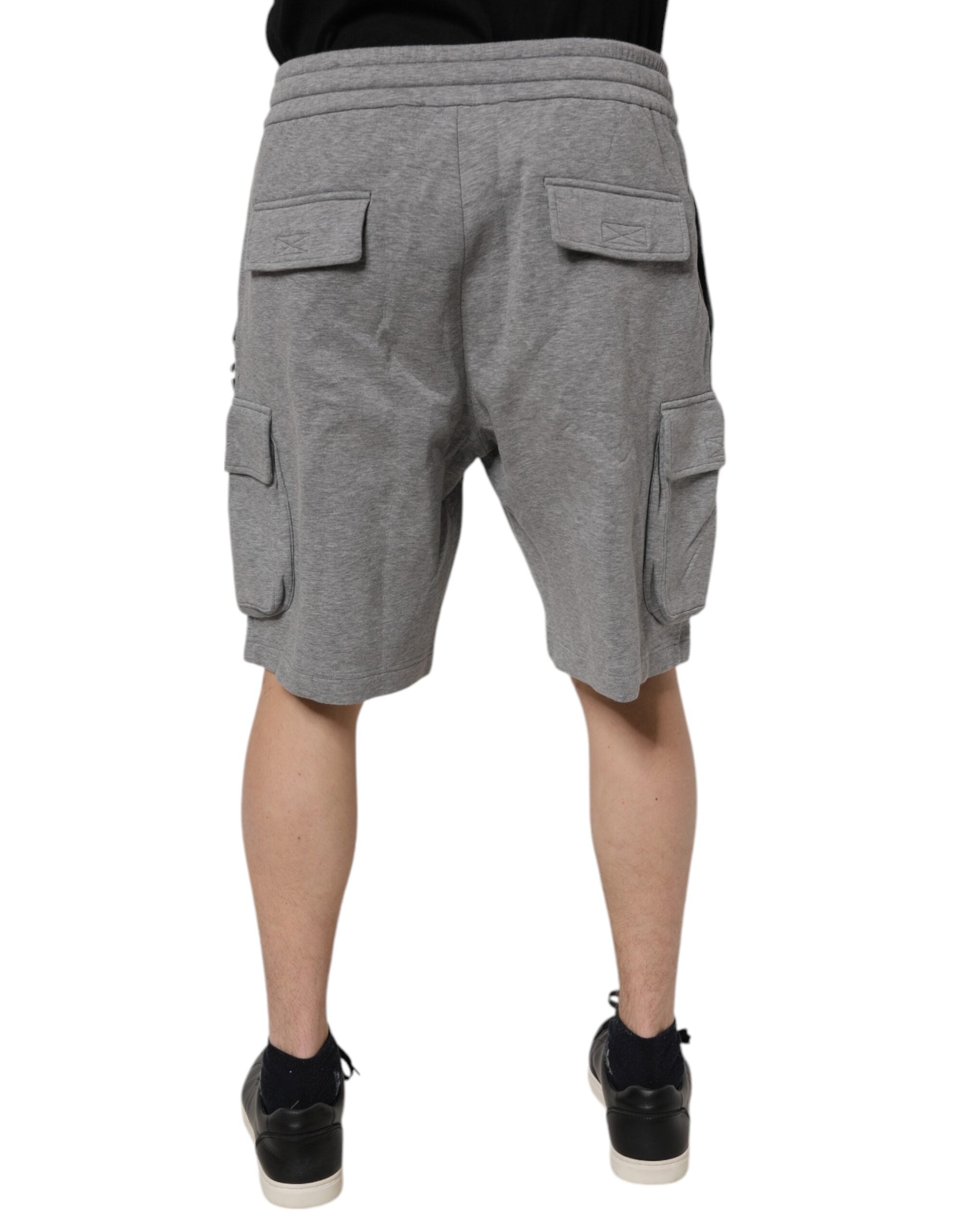 Dolce & Gabbana Graue Cargo-Bermudas aus Baumwolle Sweatshorts Shorts