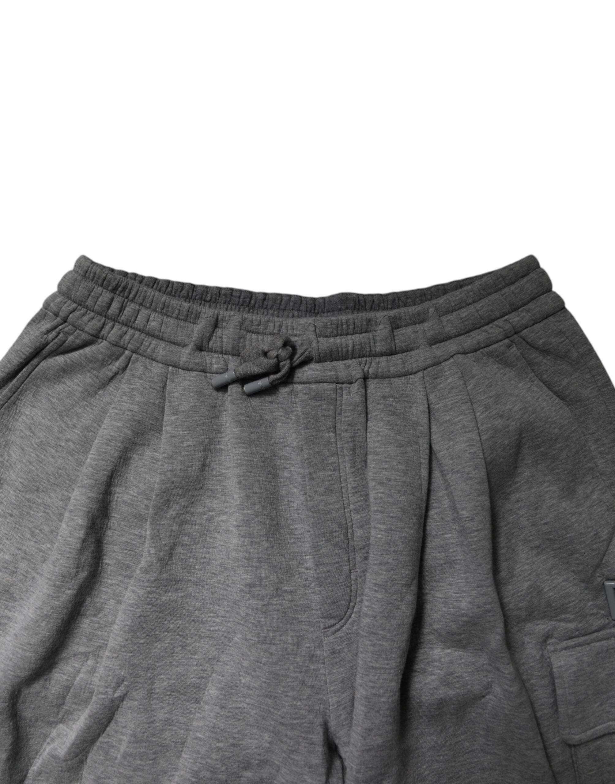 Dolce & Gabbana Graue Cargo-Bermudas aus Baumwolle Sweatshorts Shorts