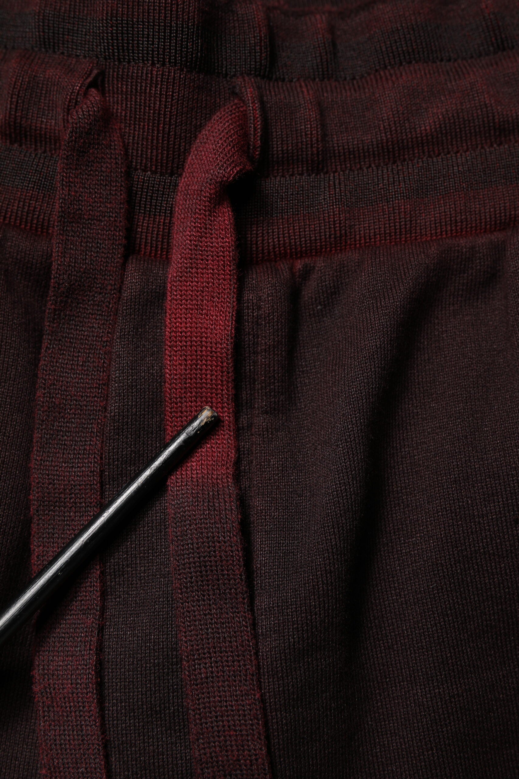 Dolce & Gabbana Bordeauxfarbene Baumwoll-Bermudas Sweatshorts Shorts