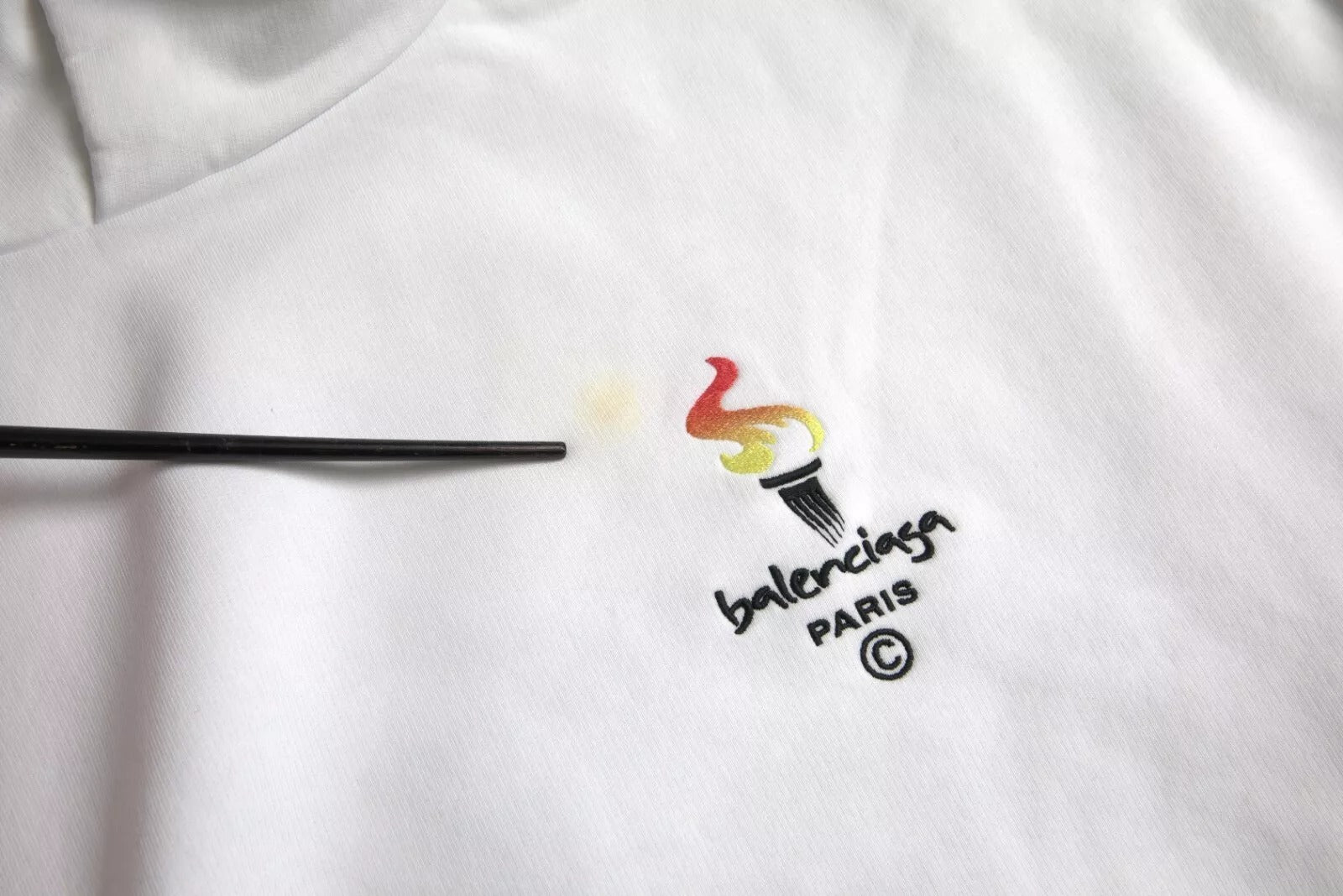 Balenciaga Weißer Baumwoll-Logo-Pullover mit Kapuze und Übergröße