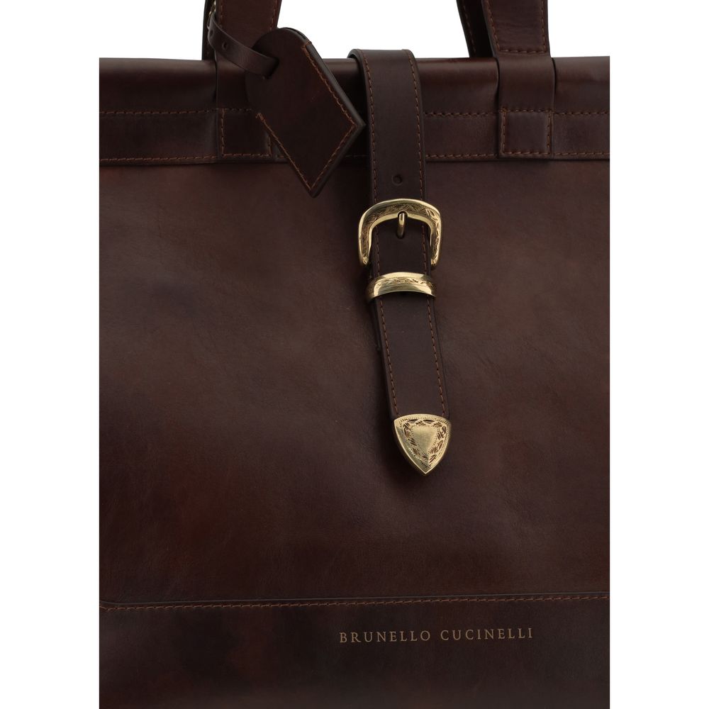 Brunello Cucinelli Reisetasche aus Leder