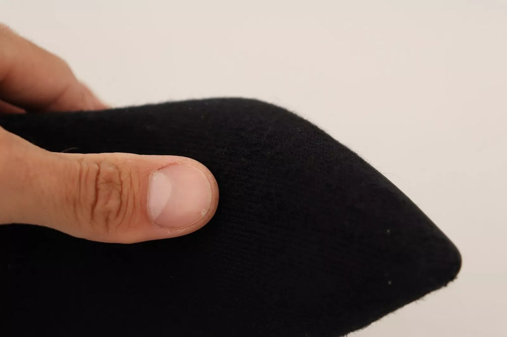 GCDS Schwarzes Wildleder Logo Socken Block Heel Stiefeletten Schuhe