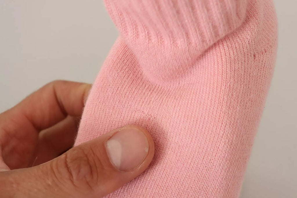 GCDS Rosa Wildleder Logo Socken Block Heel Stiefelette Schuhe