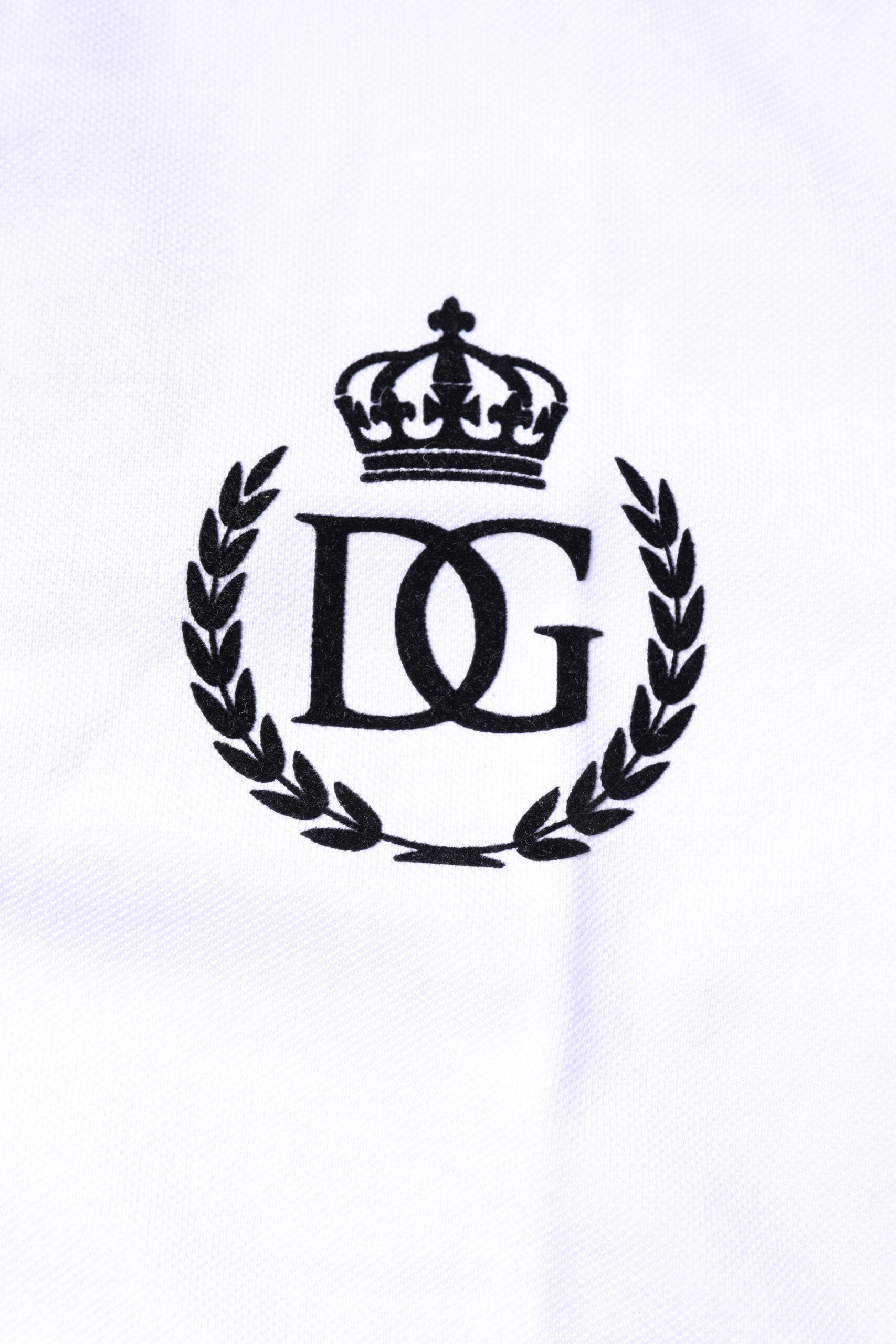 Dolce & Gabbana Weißes Baumwollkragen-Polo-T-Shirt für Männer