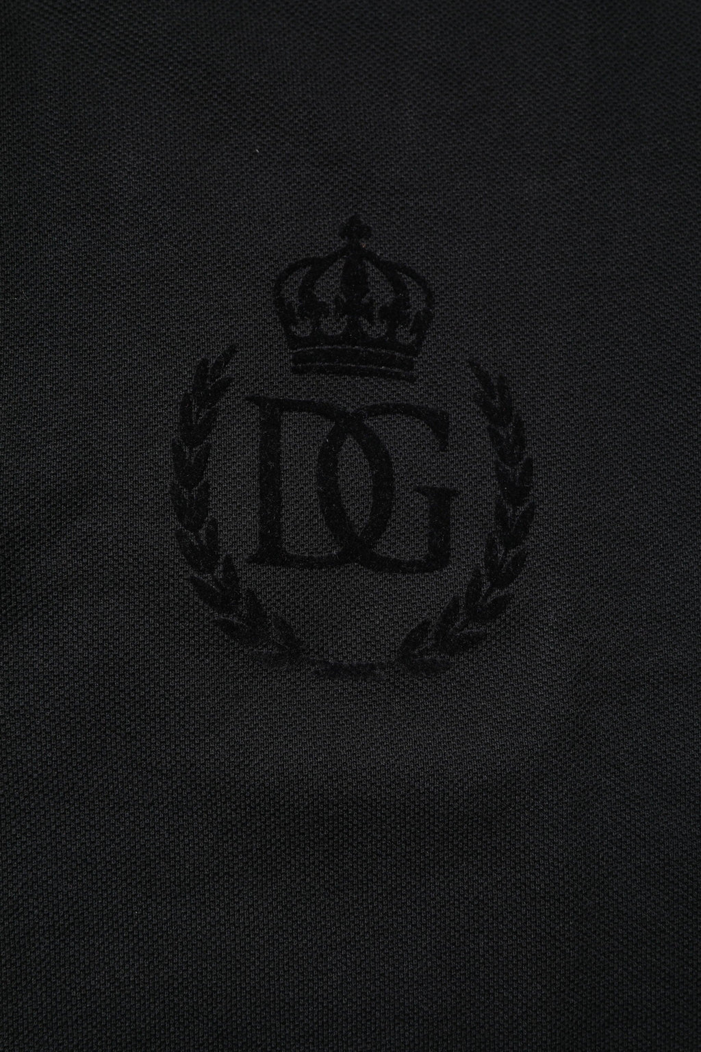 Dolce & Gabbana Schwarzes Polo-Shirt mit Kragen aus Baumwolle mit DG-Logo